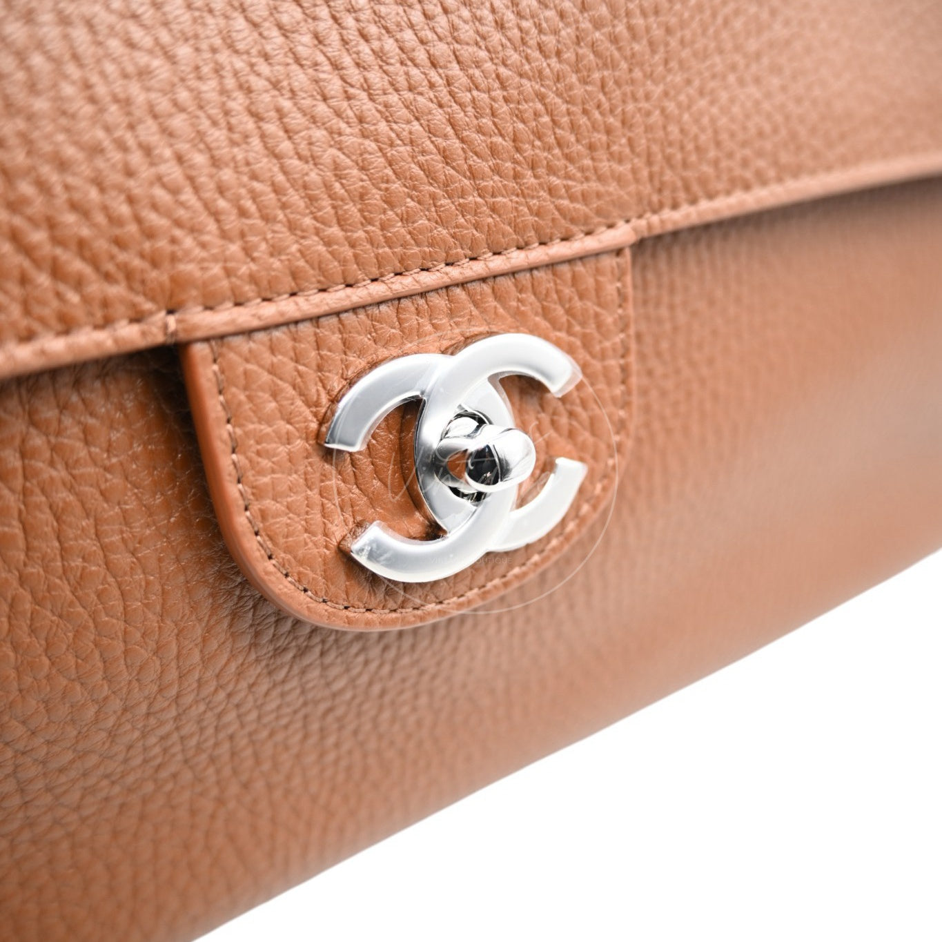Chanel Maxi Flap Bag Grained Calfskin Caramel SHW Series X6