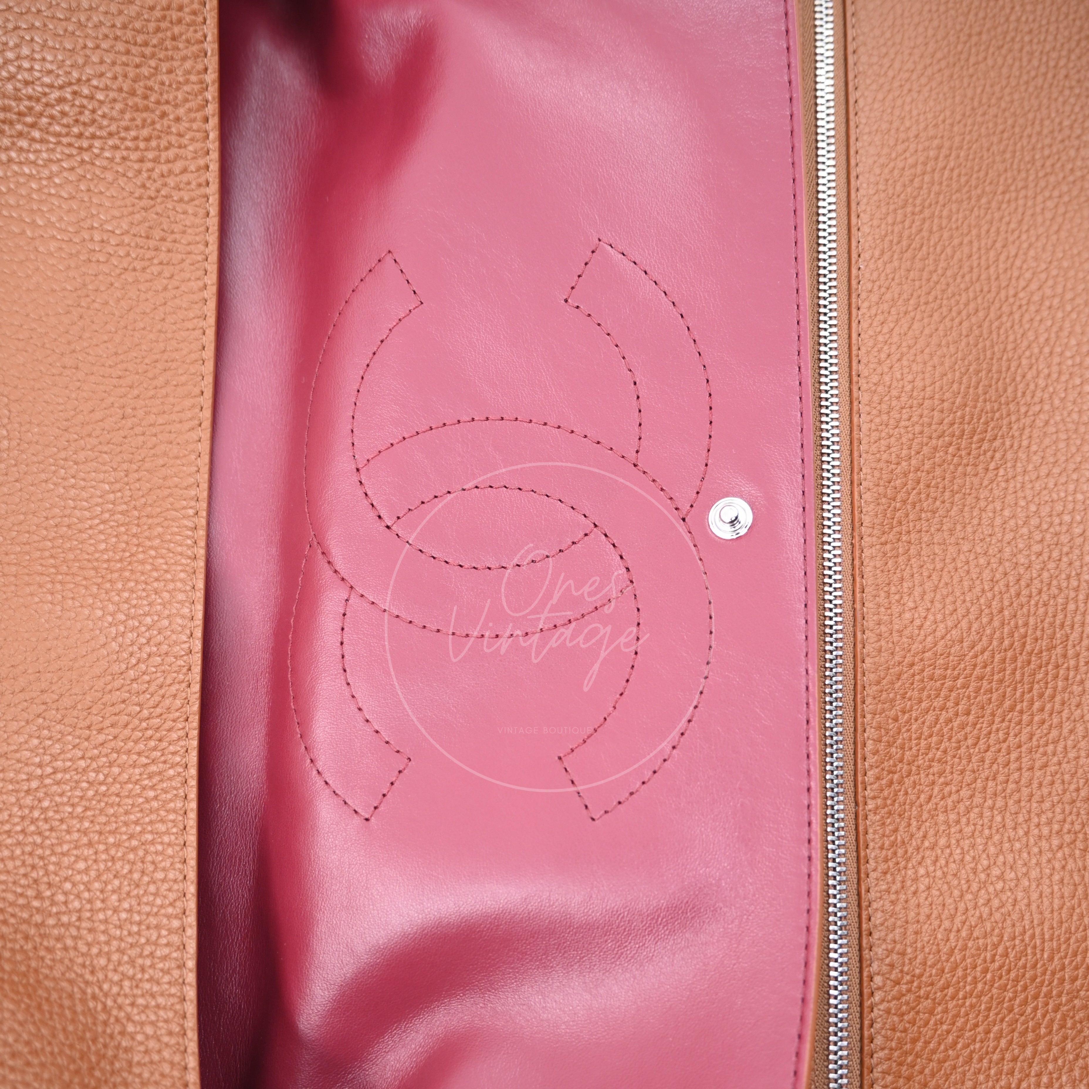 Chanel Maxi Flap Bag Grained Calfskin Caramel SHW Series X6