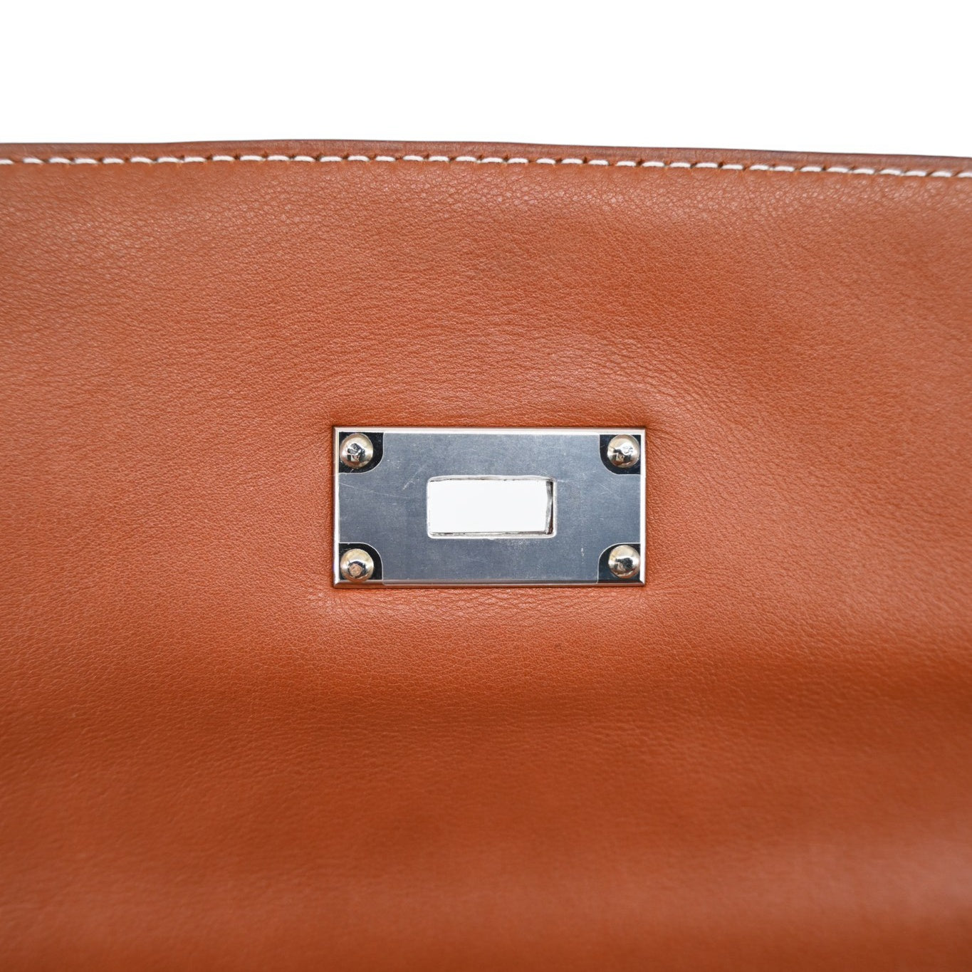 Hermès Kelly 50 Relax in Fauve Sikkim leather with palladium-plated hardware, Square N stamp, interior palladium hardware and leather panel