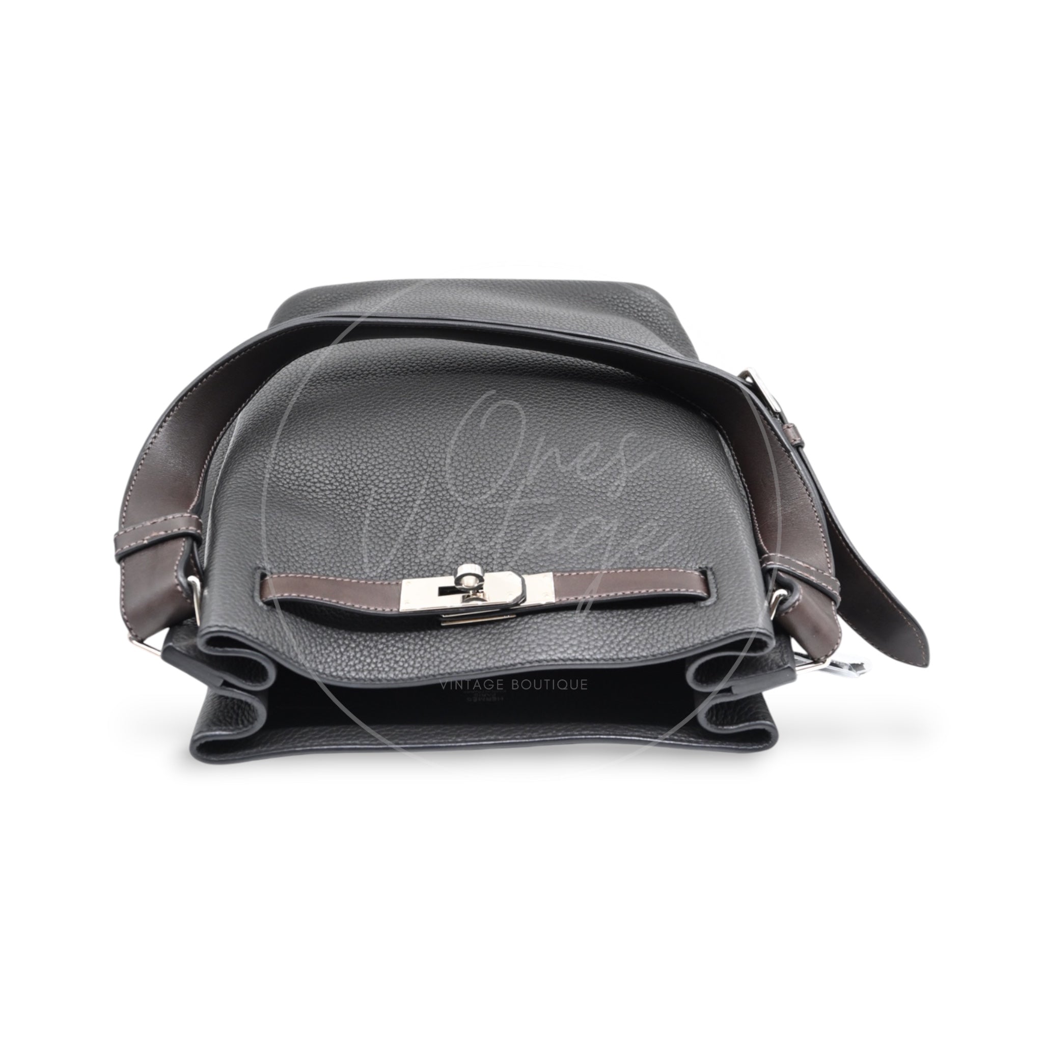 [Pre-owned] Hermes So Kelly 22 Black x Ebene
