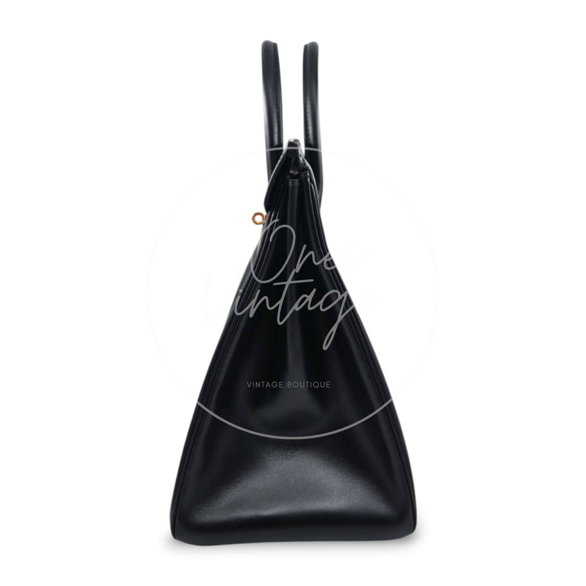 Hermes Birkin HAC 32 Box Calfskin GHW Black Square A