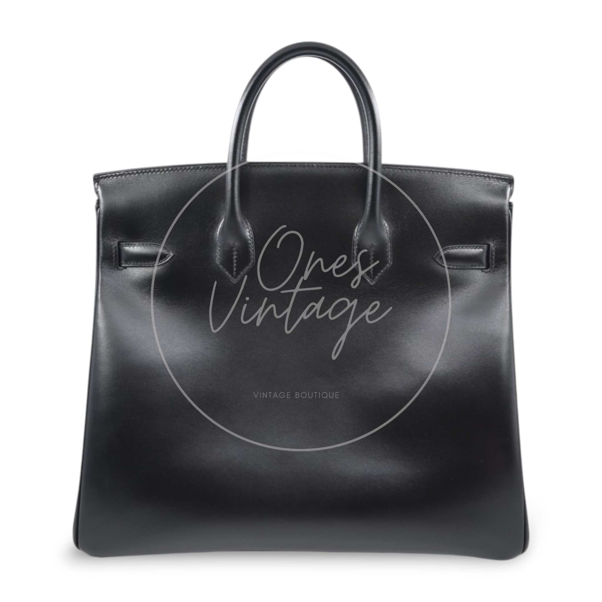 Hermes Birkin HAC 32 Box Calfskin GHW Black Square A
