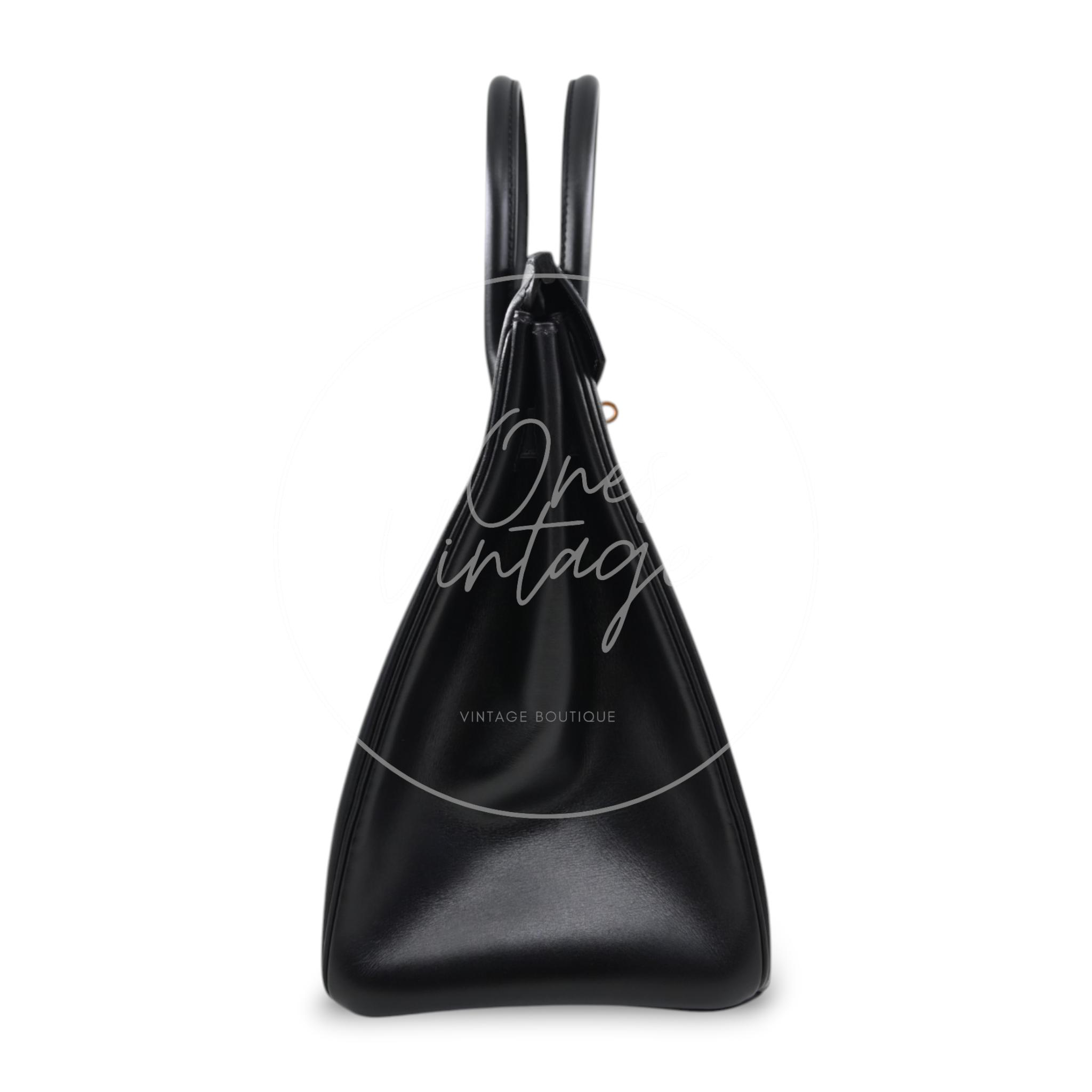 Hermes Birkin HAC 32 Box Calfskin GHW Black Square A