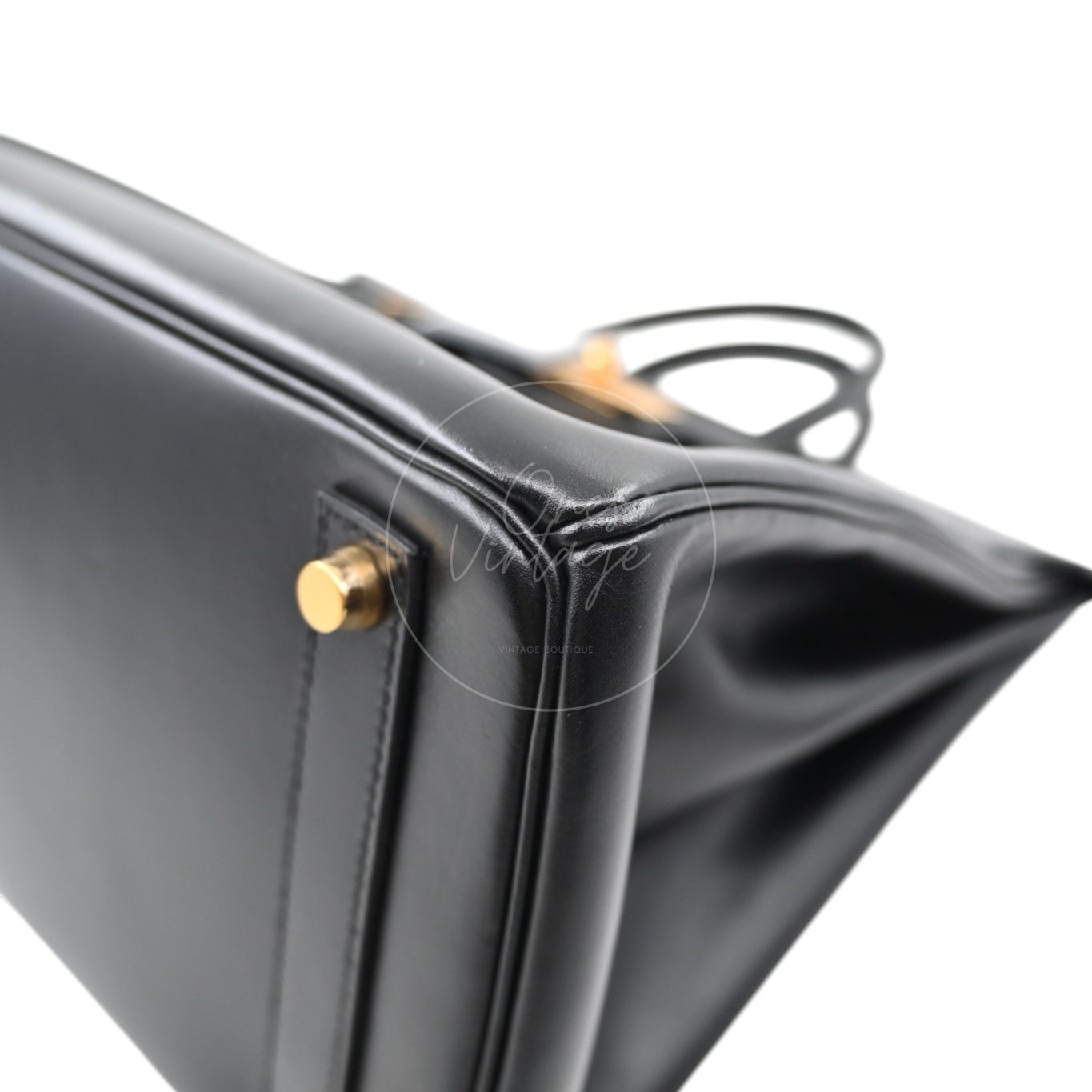 Hermes Birkin HAC 32 Box Calfskin GHW Black Square A