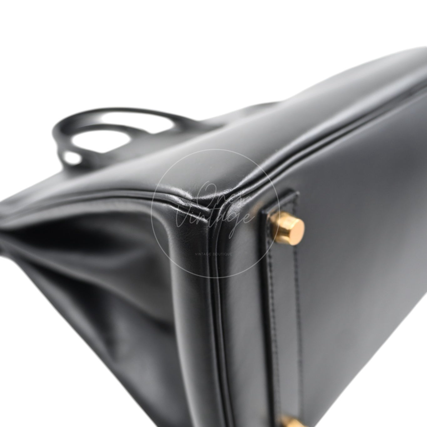 Hermes Birkin HAC 32 Box Calfskin GHW Black Square A