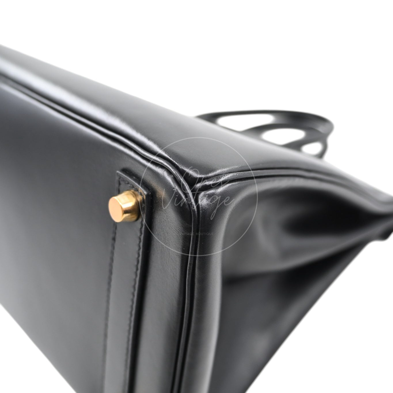 Hermes Birkin HAC 32 Box Calfskin GHW Black Square A