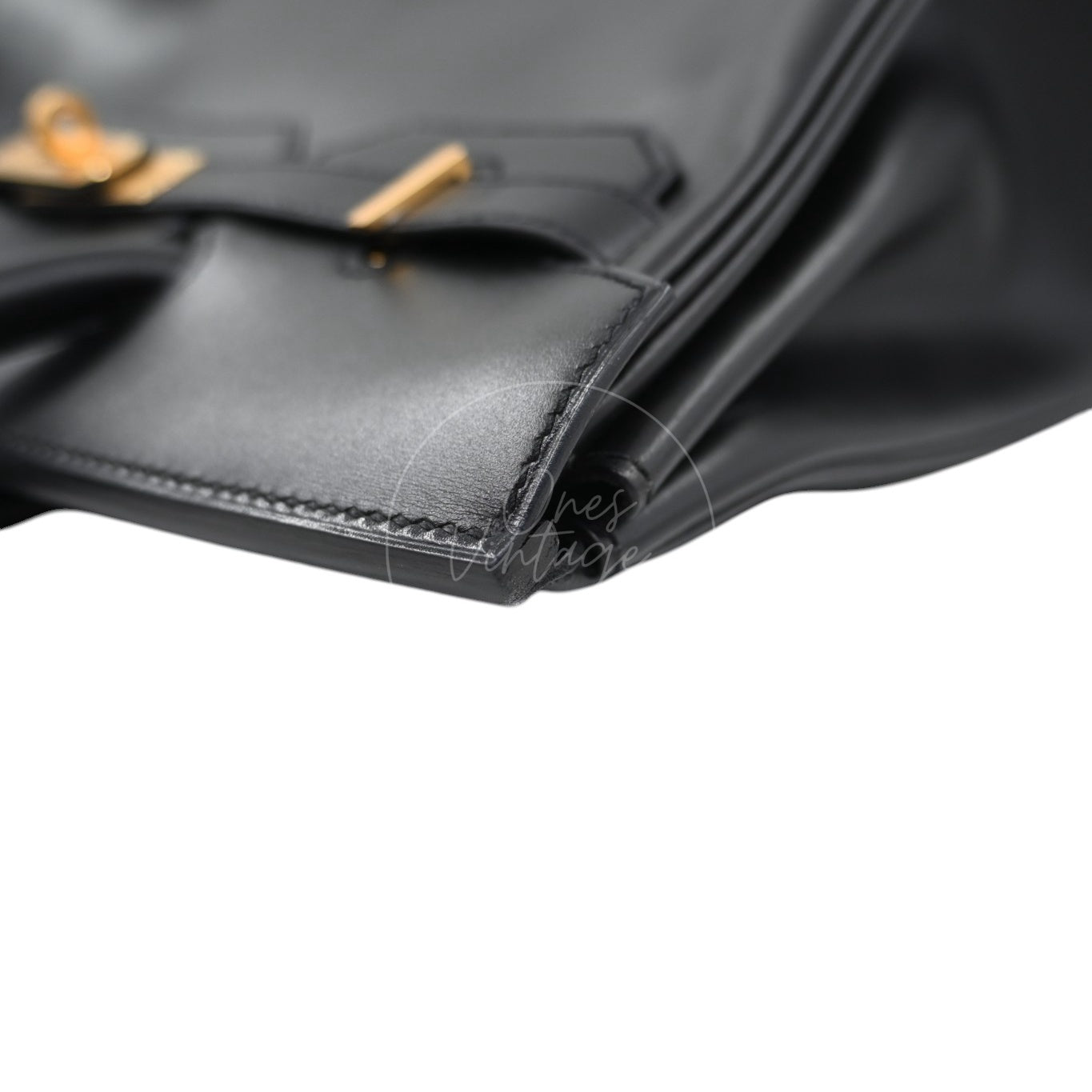 Hermes Birkin HAC 32 Box Calfskin GHW Black Square A