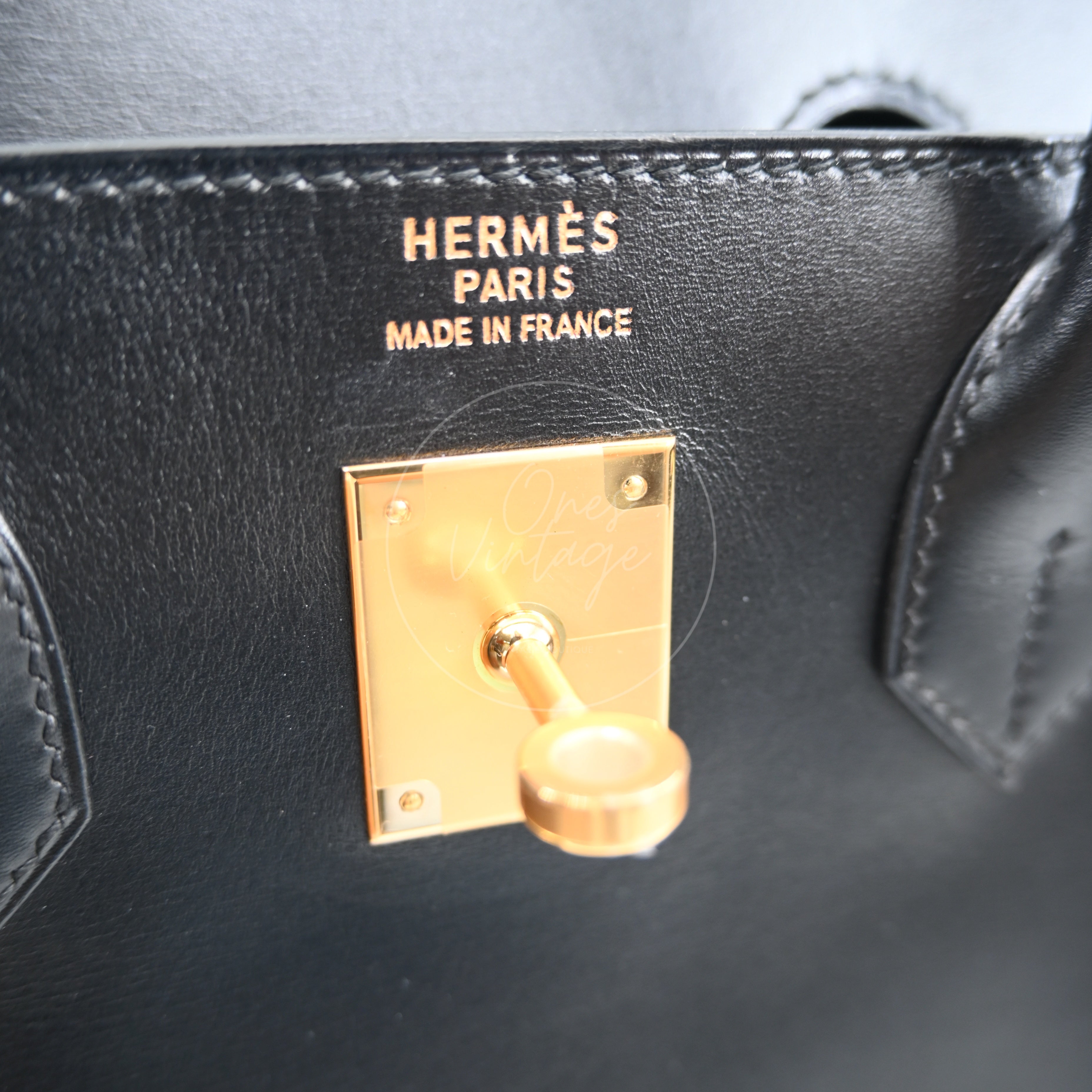 Hermes Birkin HAC 32 Box Calfskin GHW Black Square A