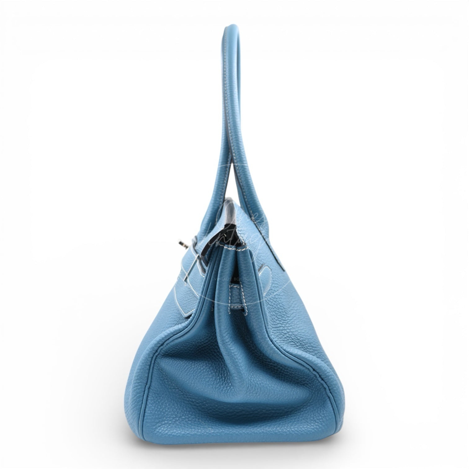 [Pre-owned] Hermes Birkin Shoulder Denim Jean Blue Handbag