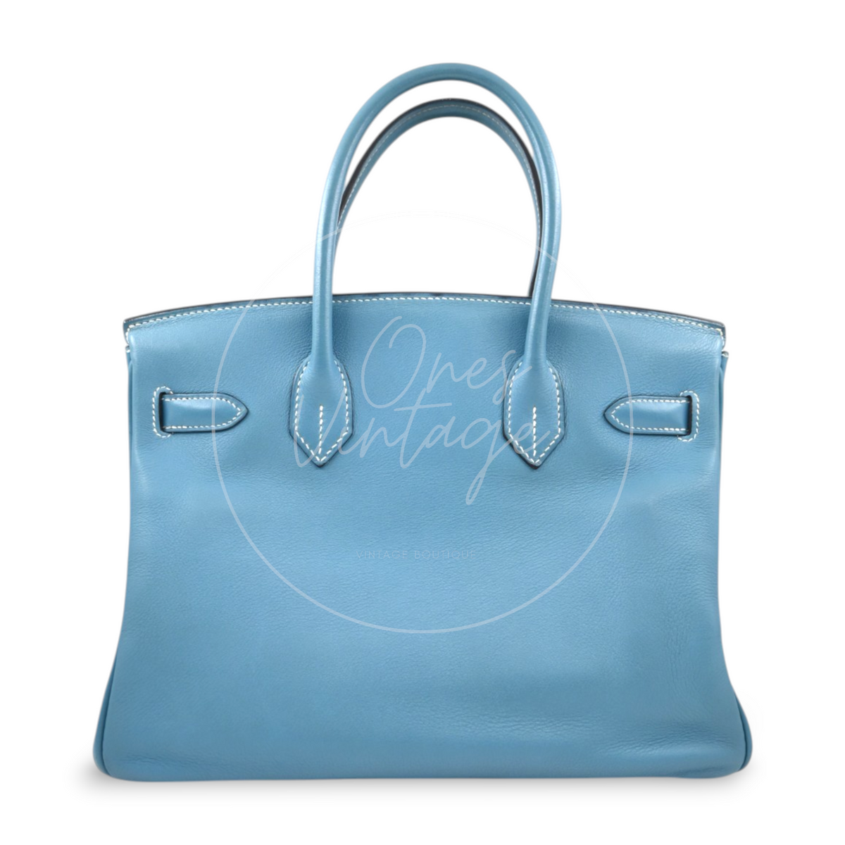 Hermes Birkin 30 PHW Blue Jean Togo Square K