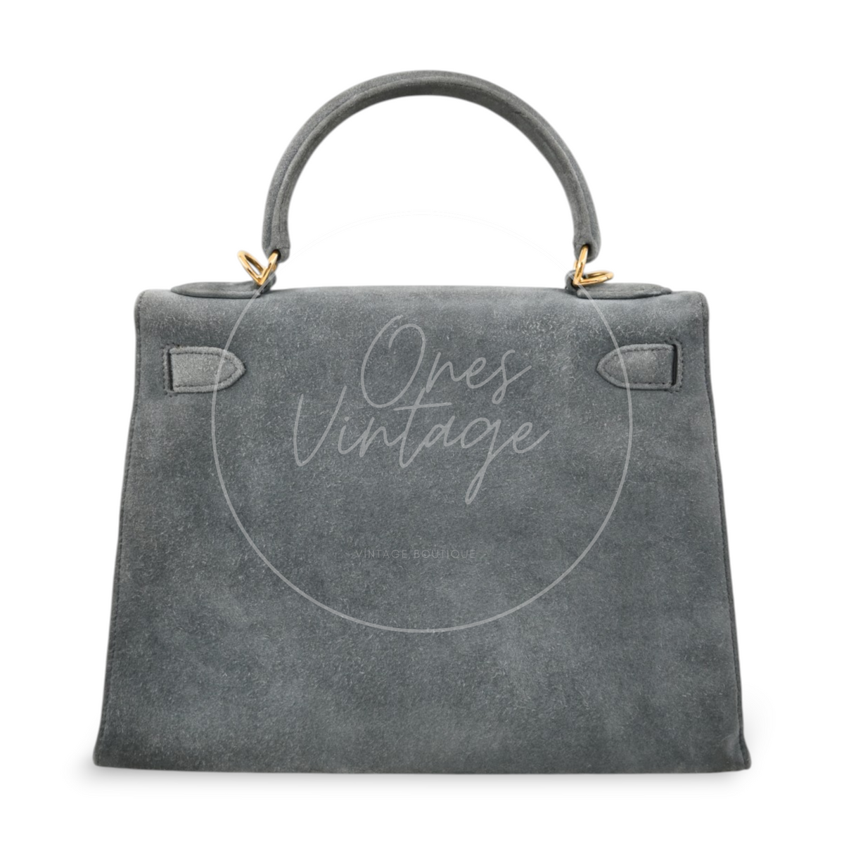 Hermes Kelly 28 Doblis Suede Gris GWH Square D