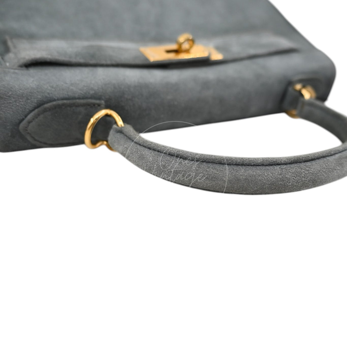 Hermes Kelly 28 Doblis Suede Gris GWH Square D