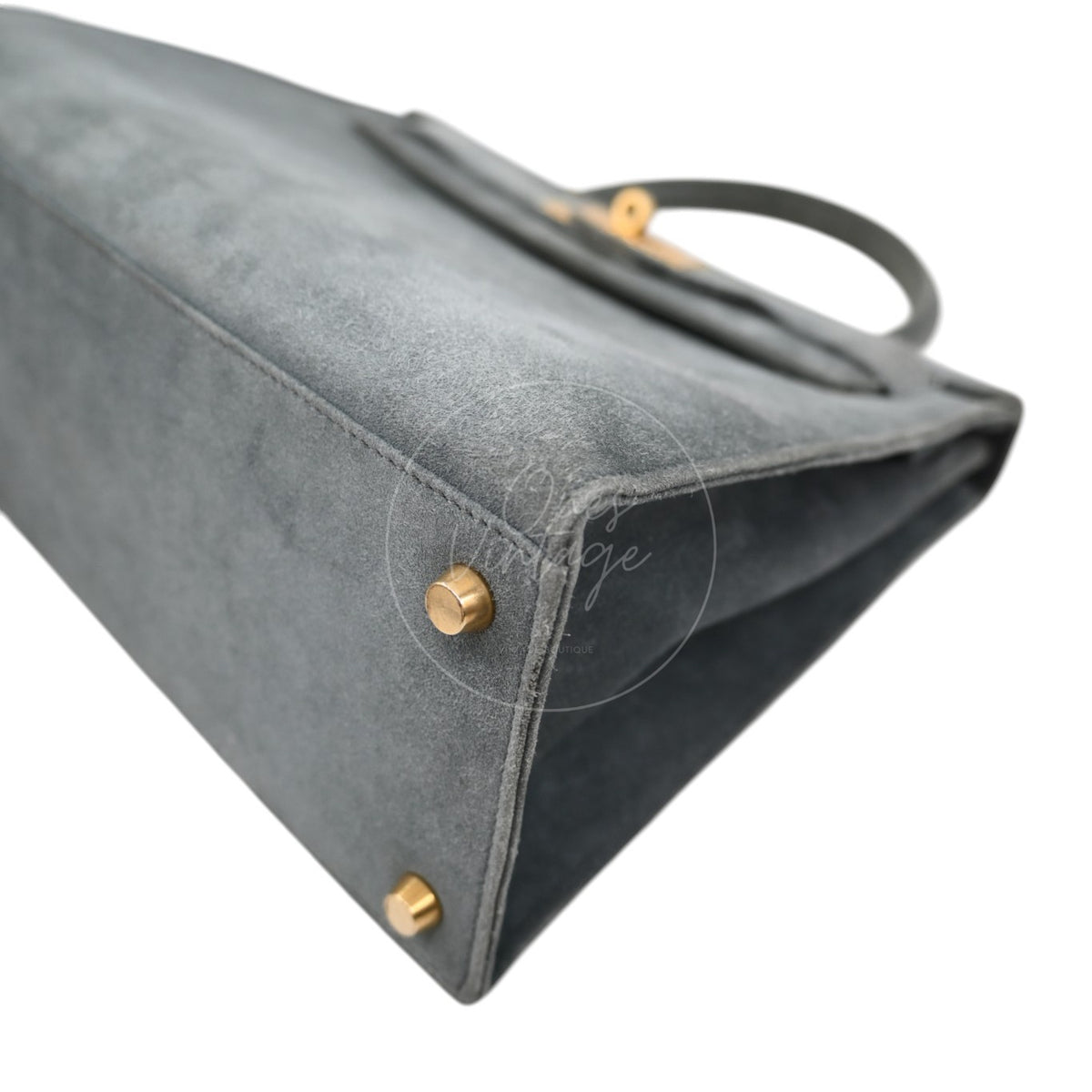 Hermes Kelly 28 Doblis Suede Gris GWH Square D