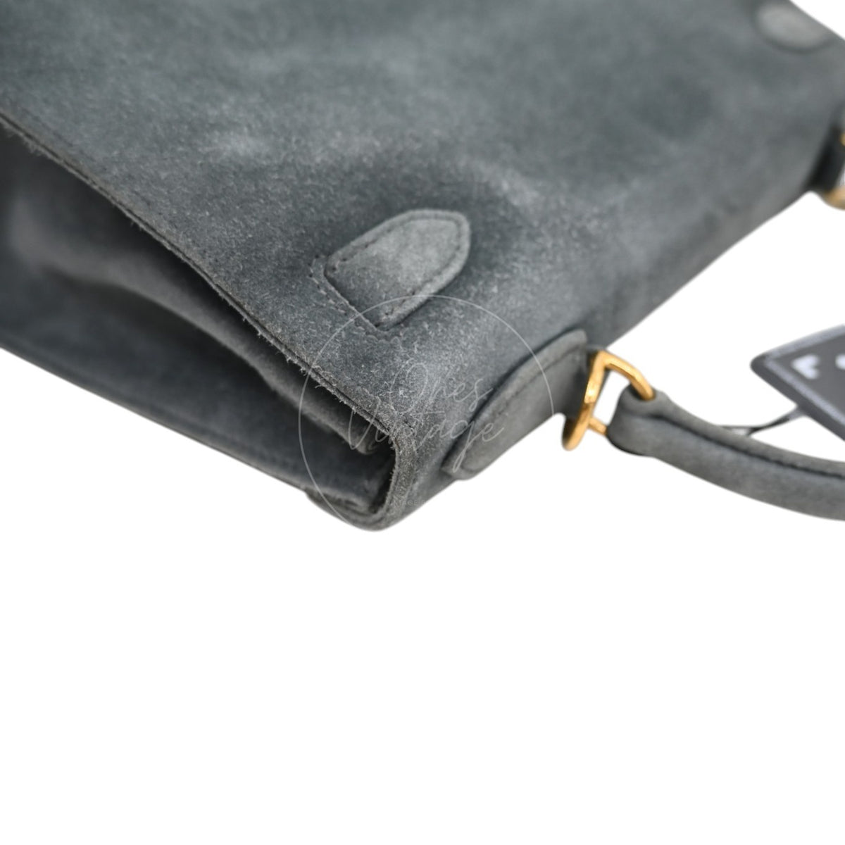 Hermes Kelly 28 Doblis Suede Gris GWH Square D