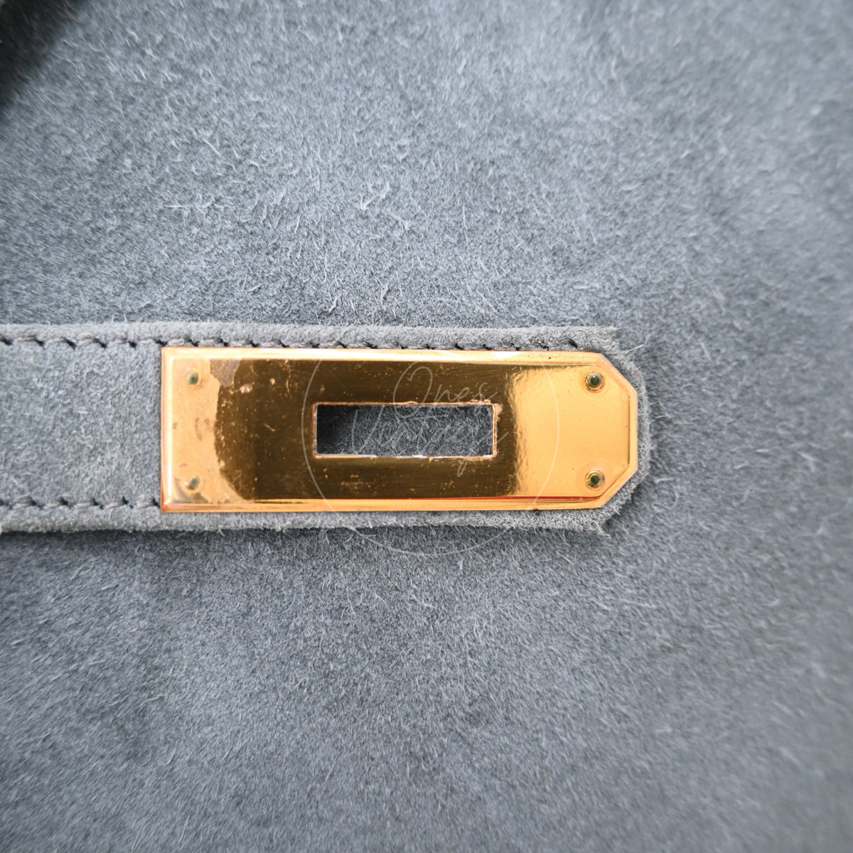 Hermes Kelly 28 Doblis Suede Gris GWH Square D