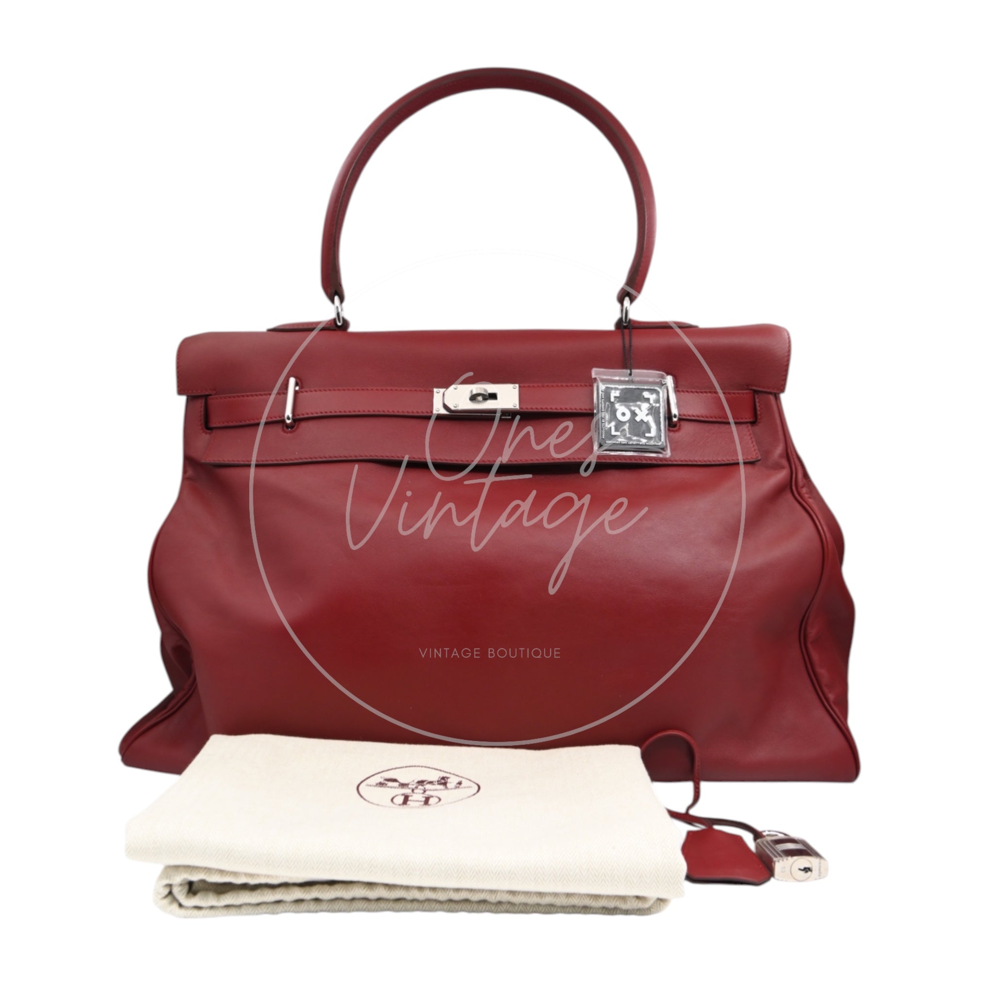 [Pre-owned] Hermes Kelly 50 Red PHW
