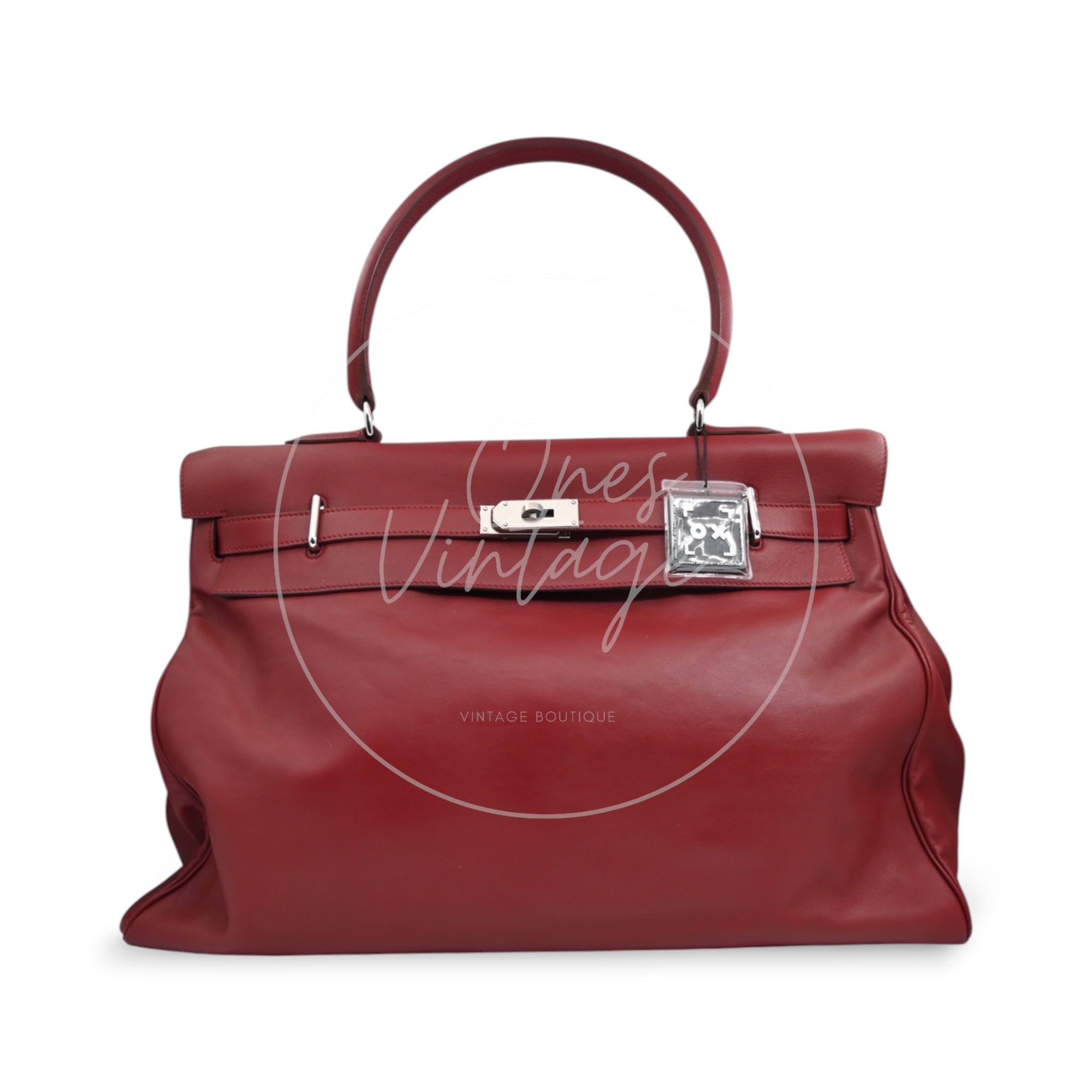 [Pre-owned] Hermes Kelly 50 Red PHW