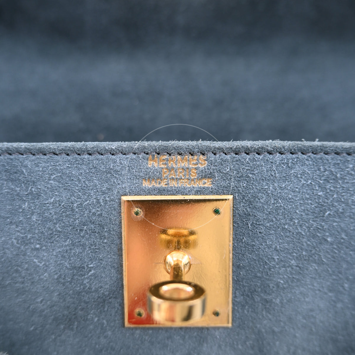 Hermes Kelly 28 Doblis Suede Gris GWH Square D