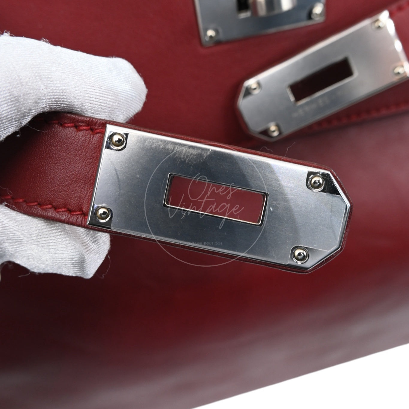 [Pre-owned] Hermes Kelly 50 Red PHW