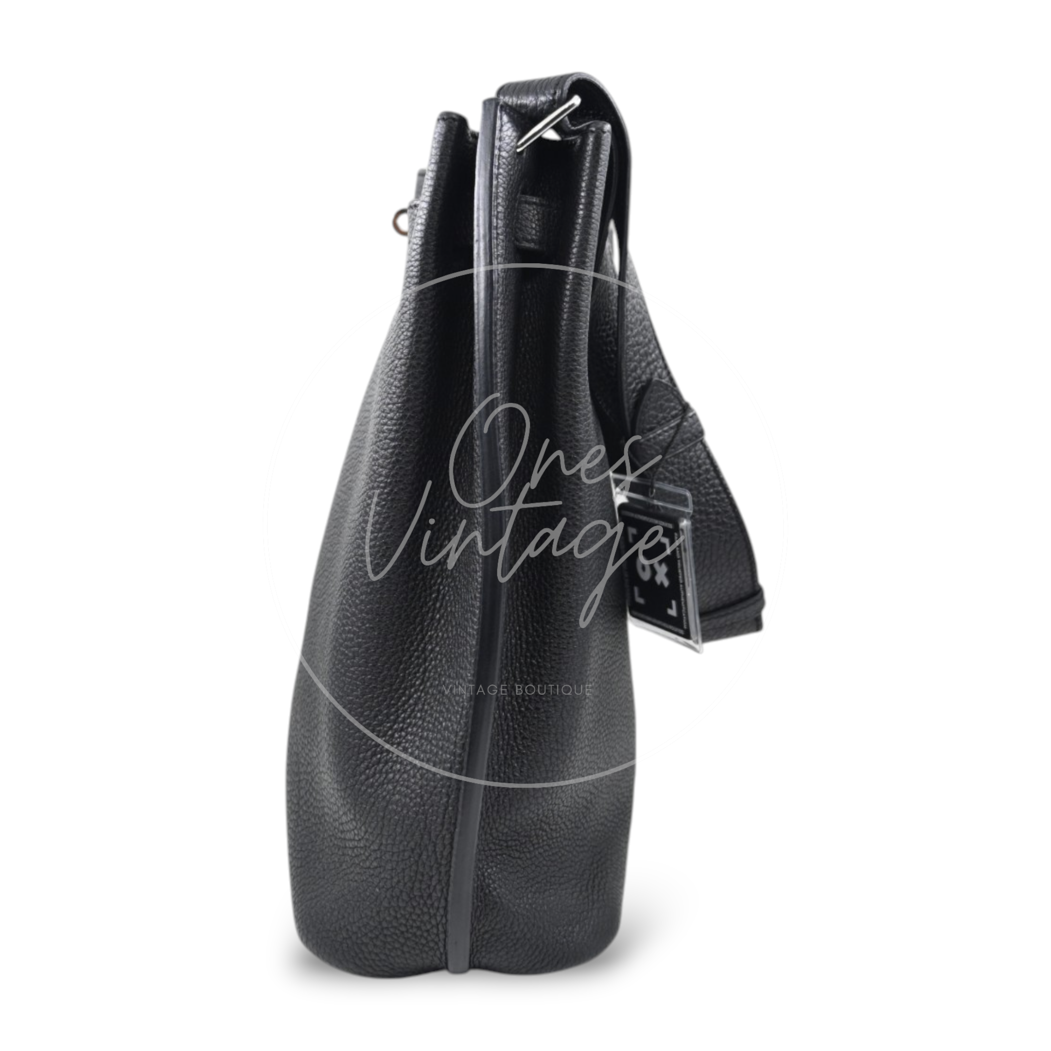 Hermes So Kelly 22 Black PHW Square L