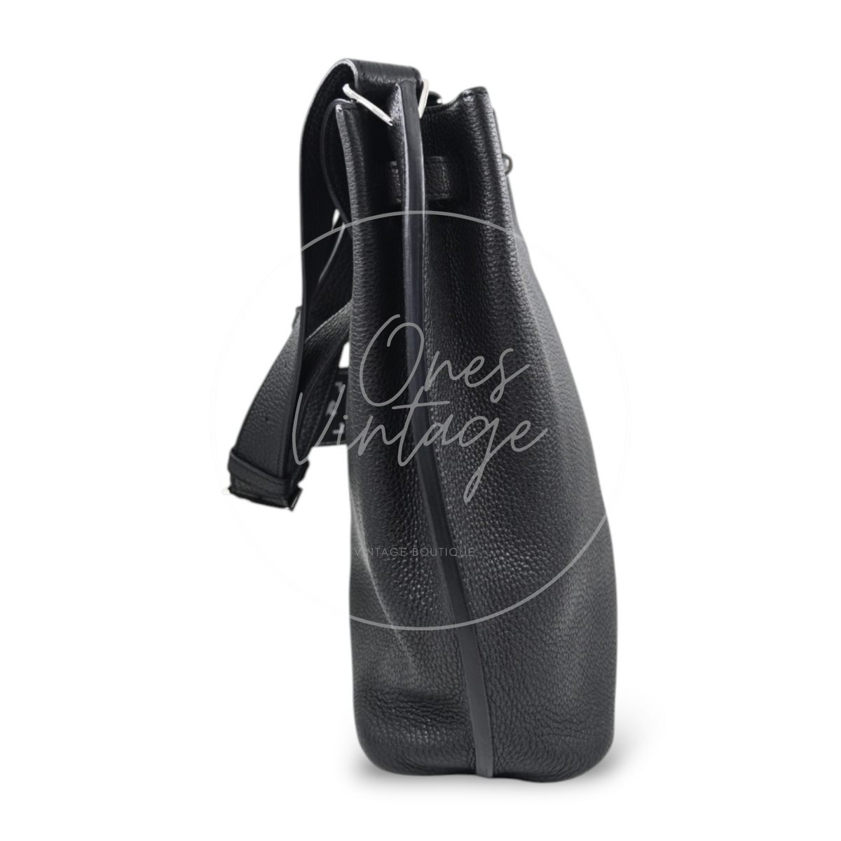 Hermes So Kelly 22 Black PHW Square L