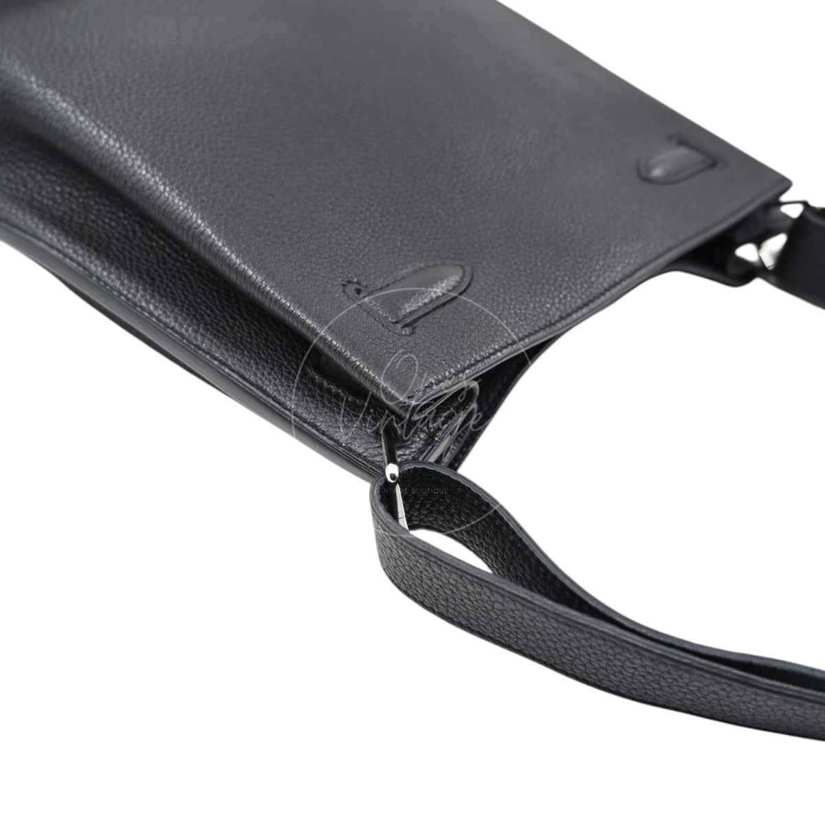 Hermes So Kelly 22 Black PHW Square L
