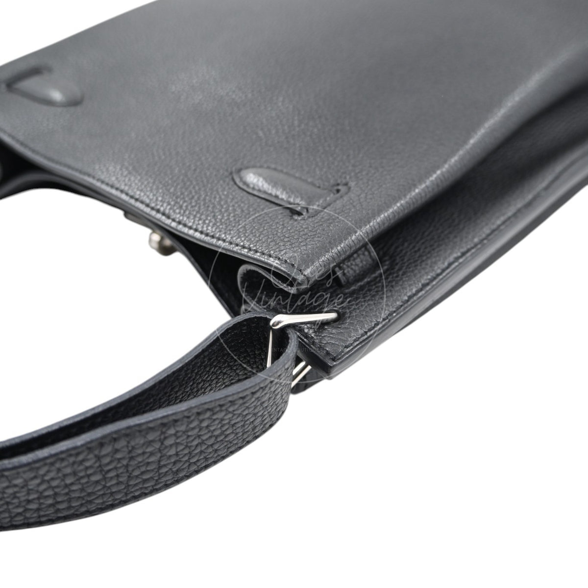 Hermes So Kelly 22 Black PHW Square L
