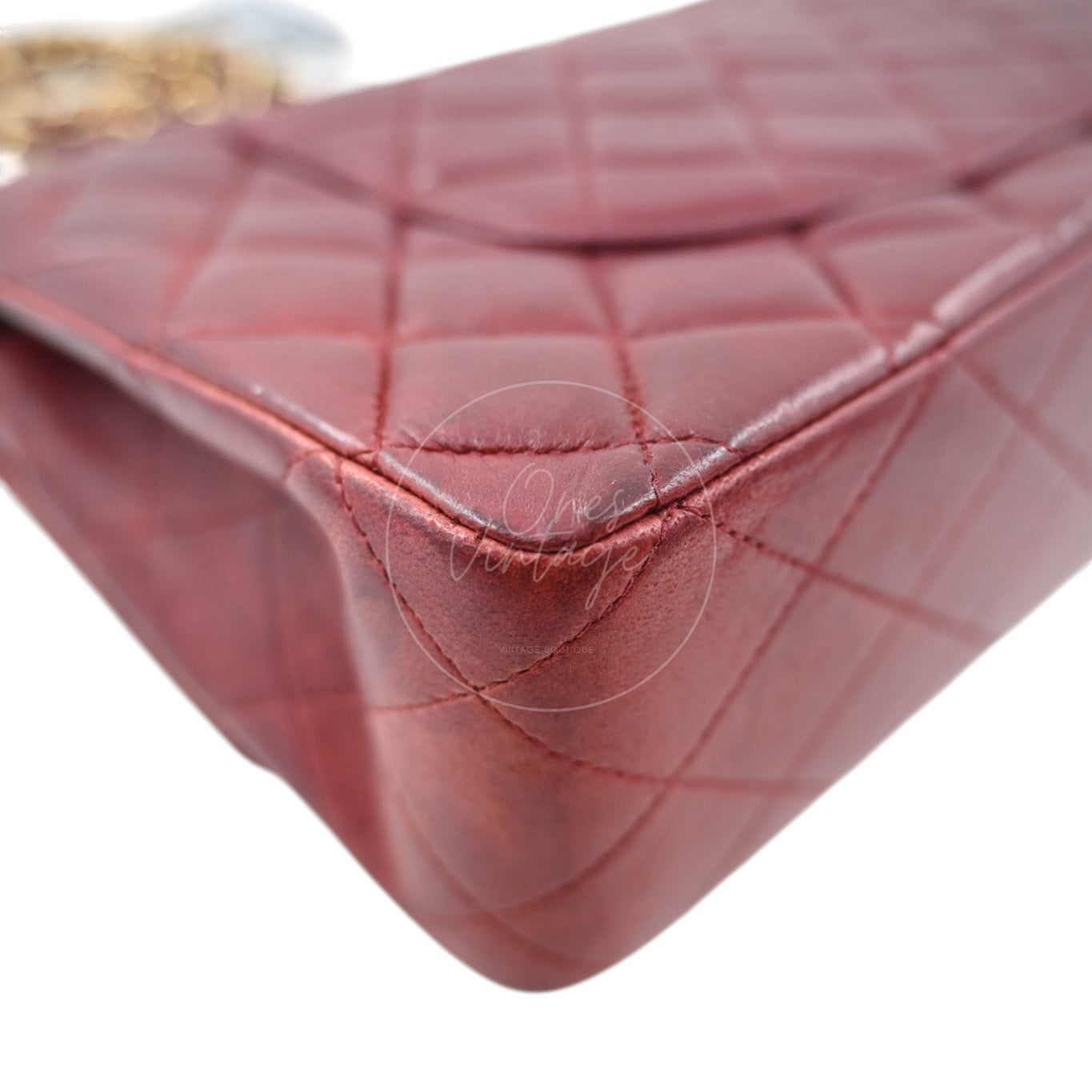 Chanel Medium Classic Double Flap Bag Lambskin Dark Red GHW Series 7