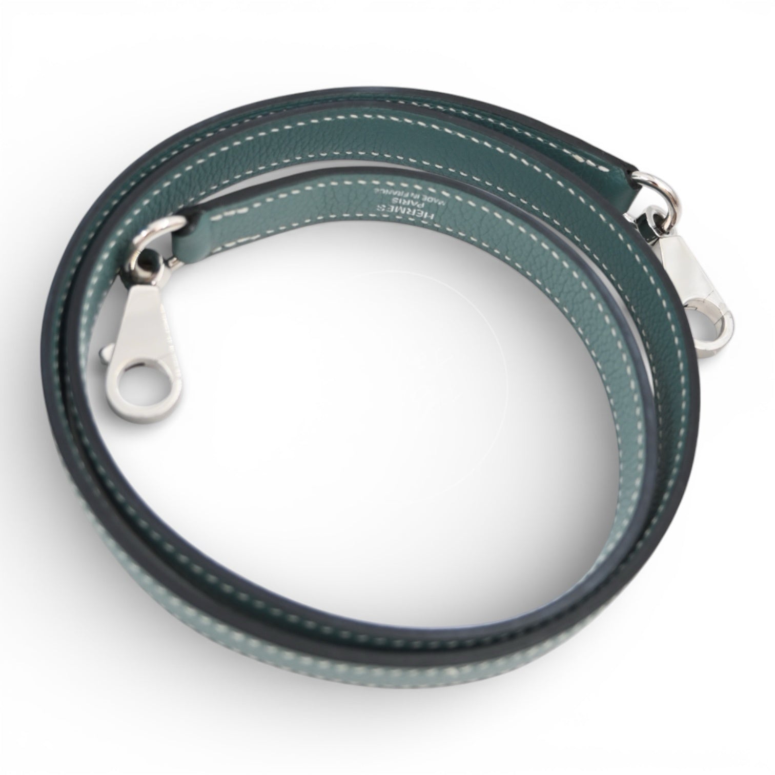 [Pre-owned] Hermes Kelly Ghillies 32 Turquoise Doblis Suede Clemence Evercolor Tricolour PHW Bag