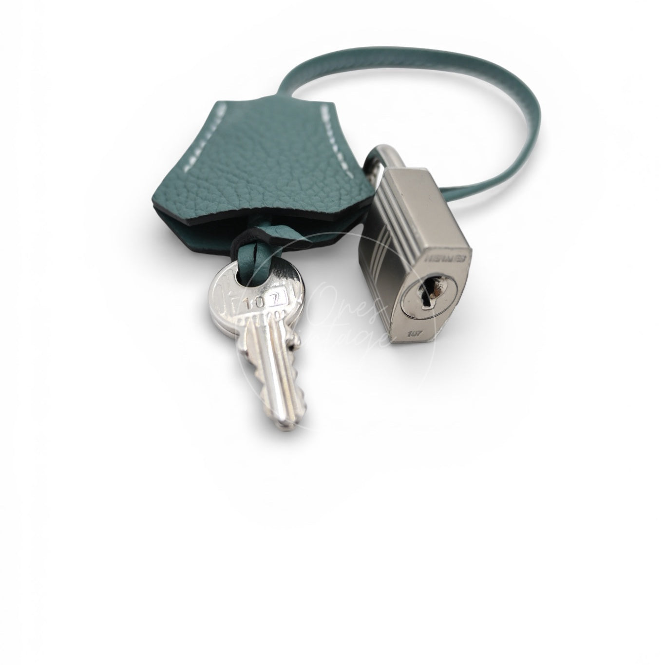 [Pre-owned] Hermes Kelly Ghillies 32 Turquoise Doblis Suede Clemence Evercolor Tricolour PHW Bag