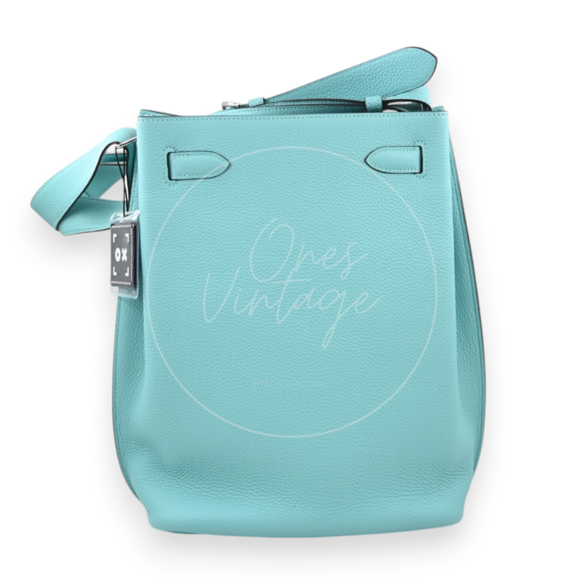Hermes So Kelly 22 Togo Atoll Blue PHW Stamp T