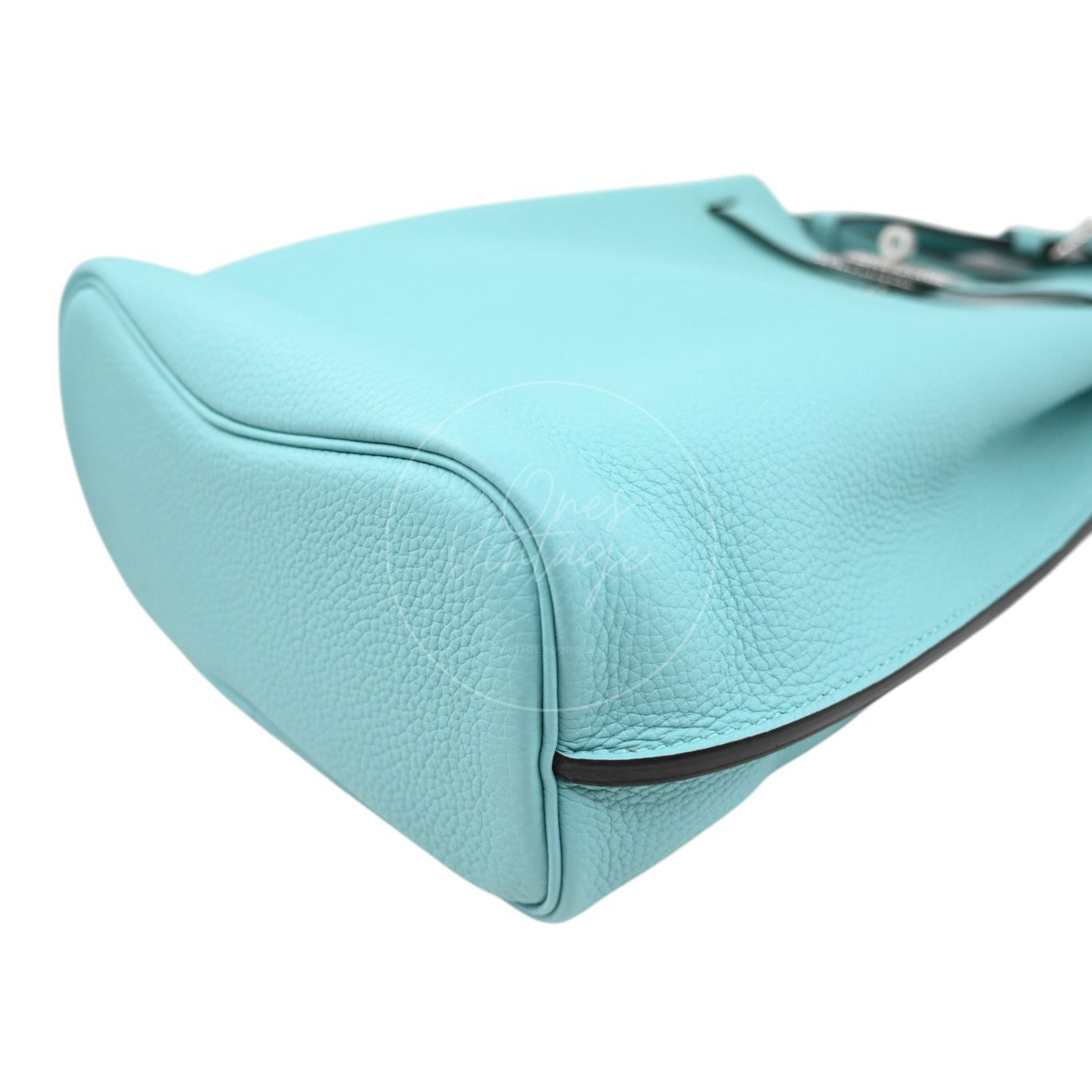 Hermes So Kelly 22 Togo Atoll Blue PHW Stamp T