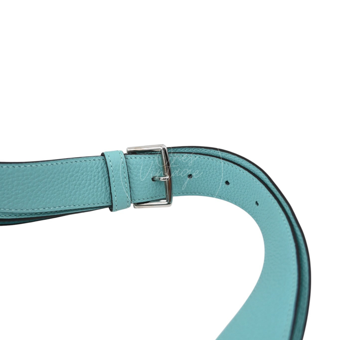Hermes So Kelly 22 Togo Atoll Blue PHW Stamp T