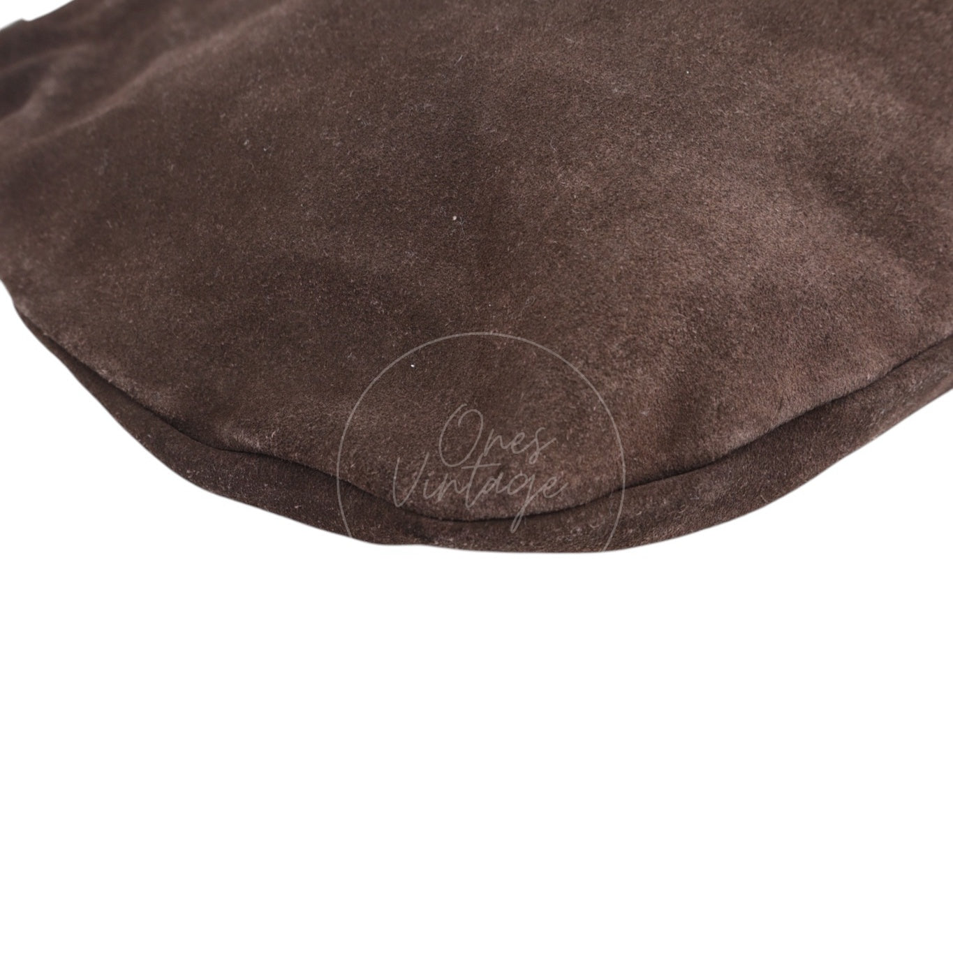 [Pre-owned] Prada Cleo Brown Suede Hobo Shoulder Bag