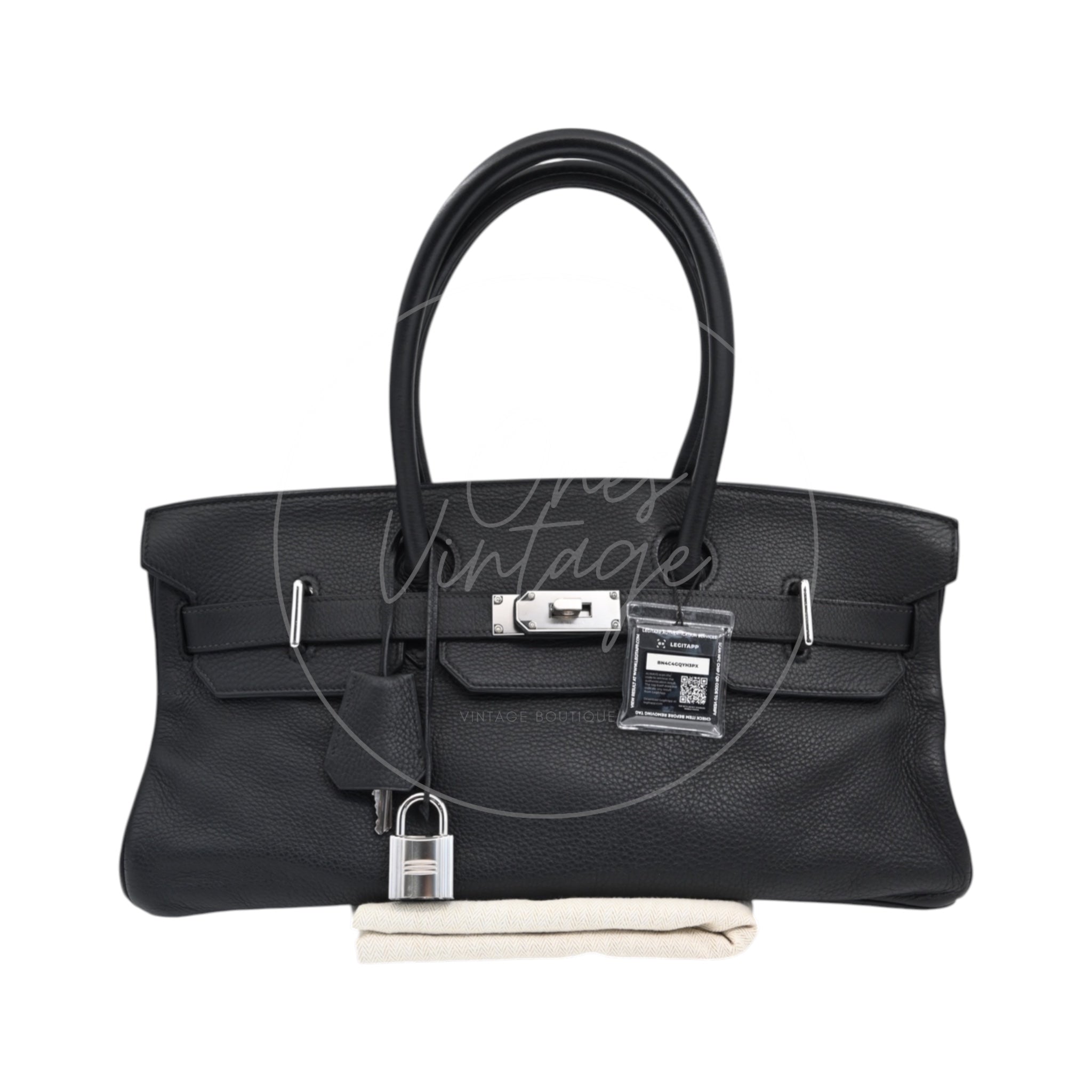 [Pre-owned] Hermes Birkin Shoulder Black Stamp Square L