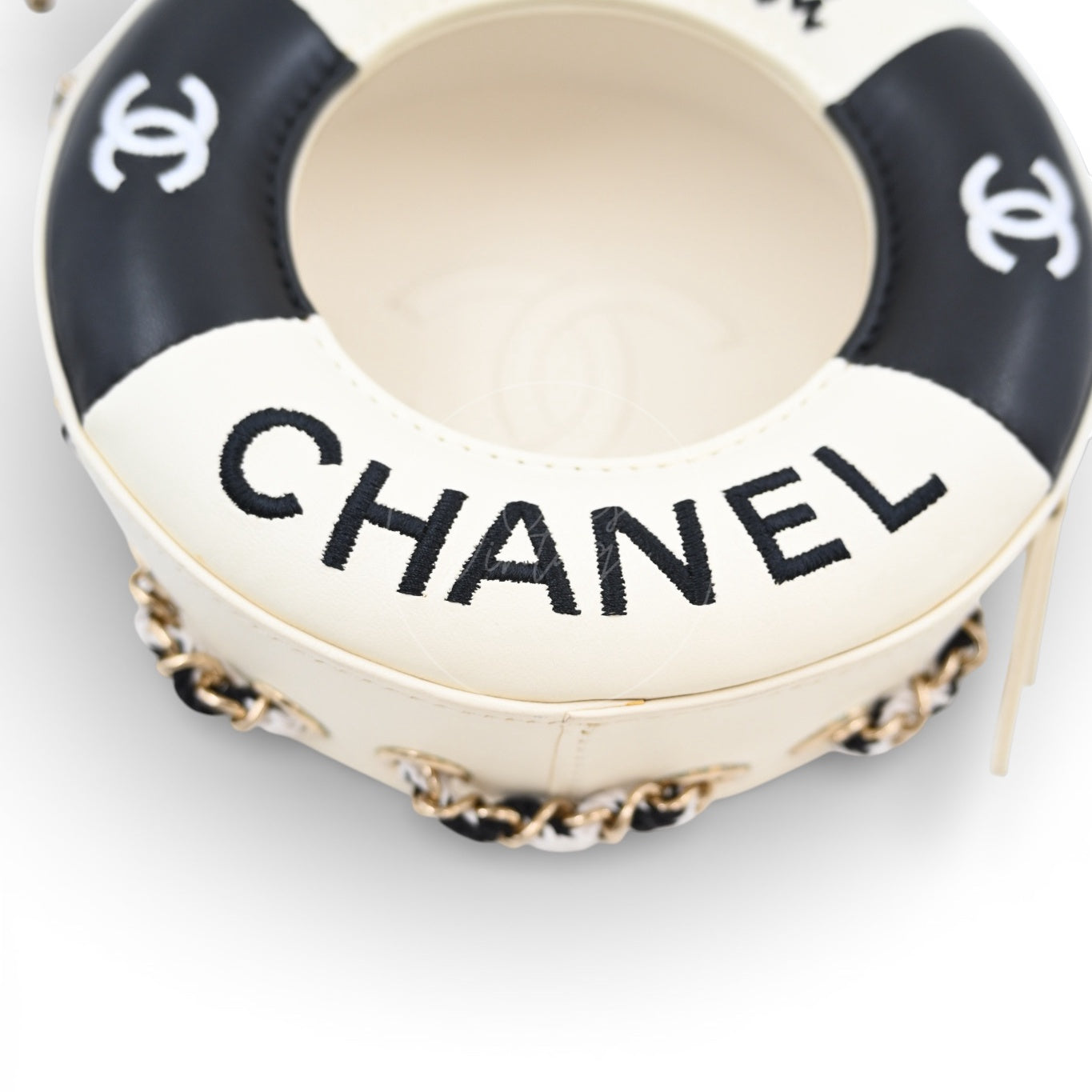[Pre-owned] Chanel Coco Black Lifesaver Lambskin GHW Bag