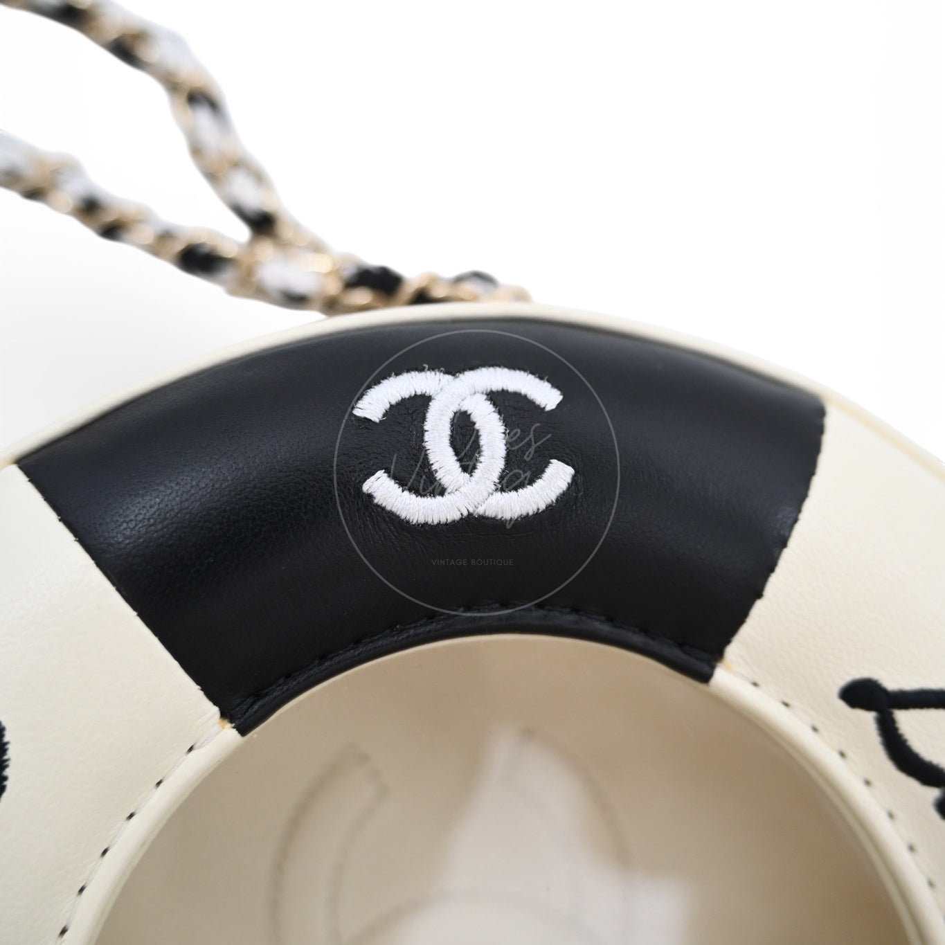 [Pre-owned] Chanel Coco Black Lifesaver Lambskin GHW Bag