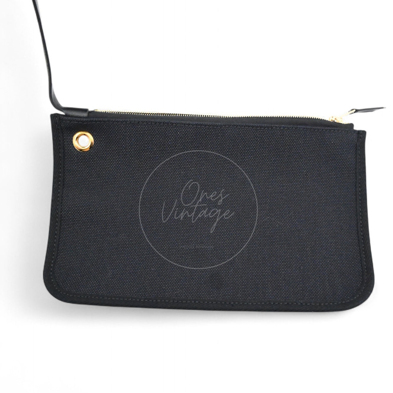 [Pre-owned] Hermes Herbag Zip 31 Black Canvas Swift GHW