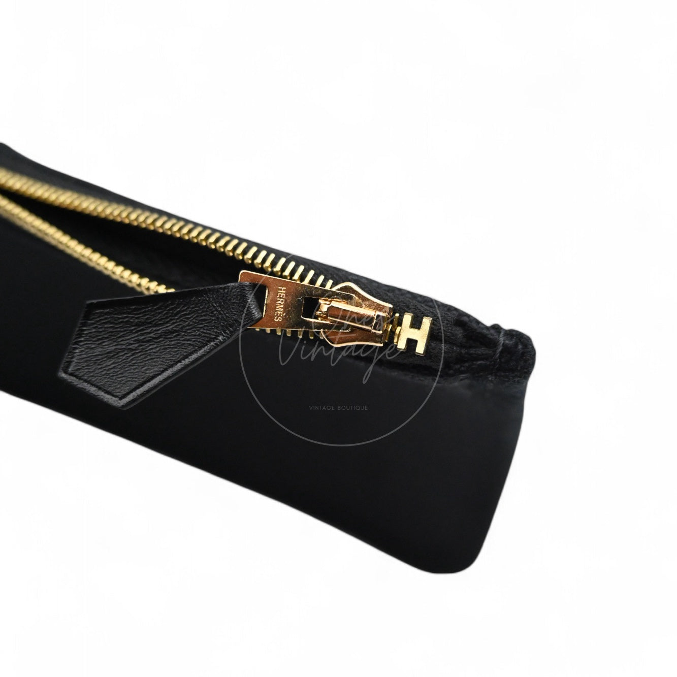 [Pre-owned] Hermes Herbag Zip 31 Black Canvas Swift GHW