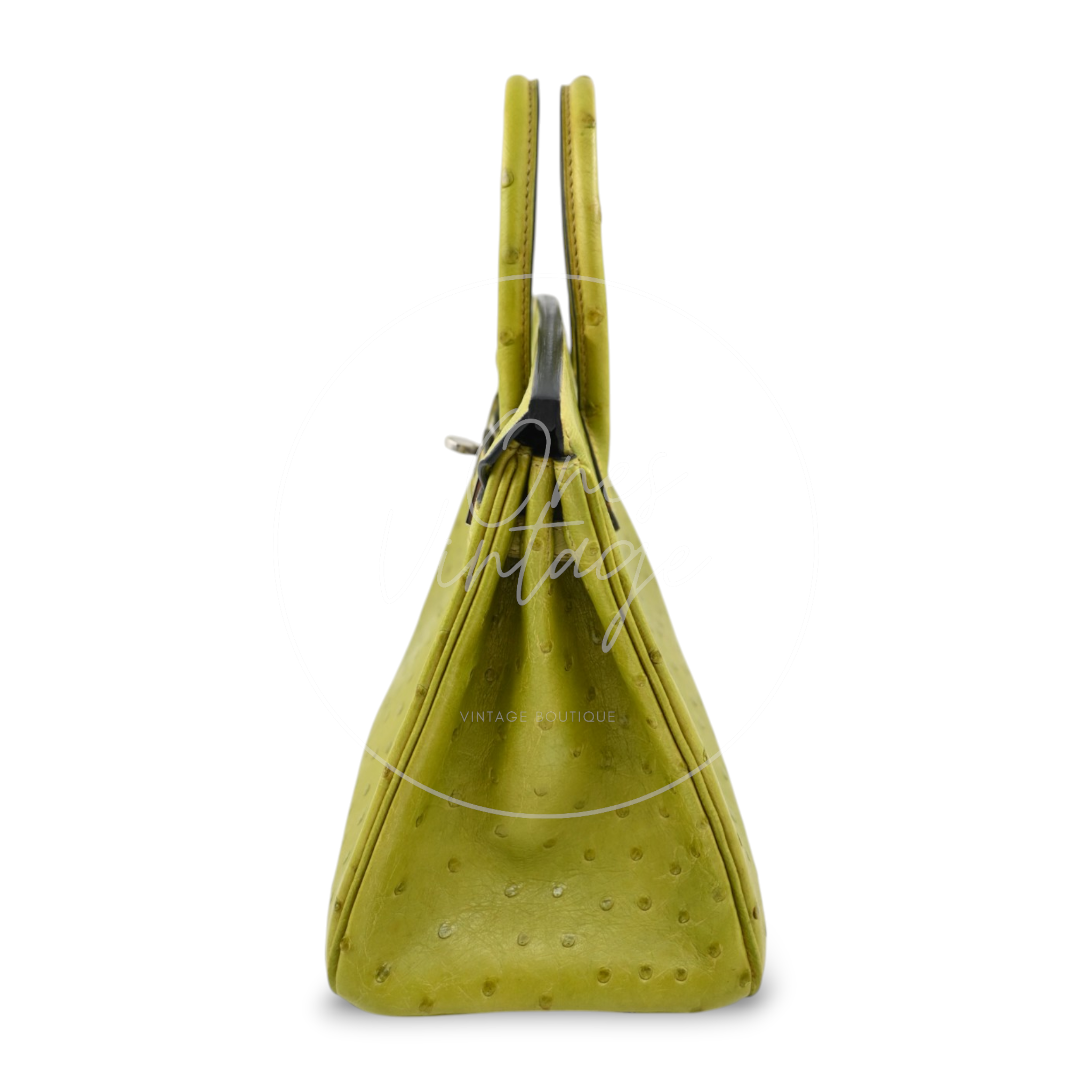 Hermes Birkin 25 Ostrich PHW Green Square J