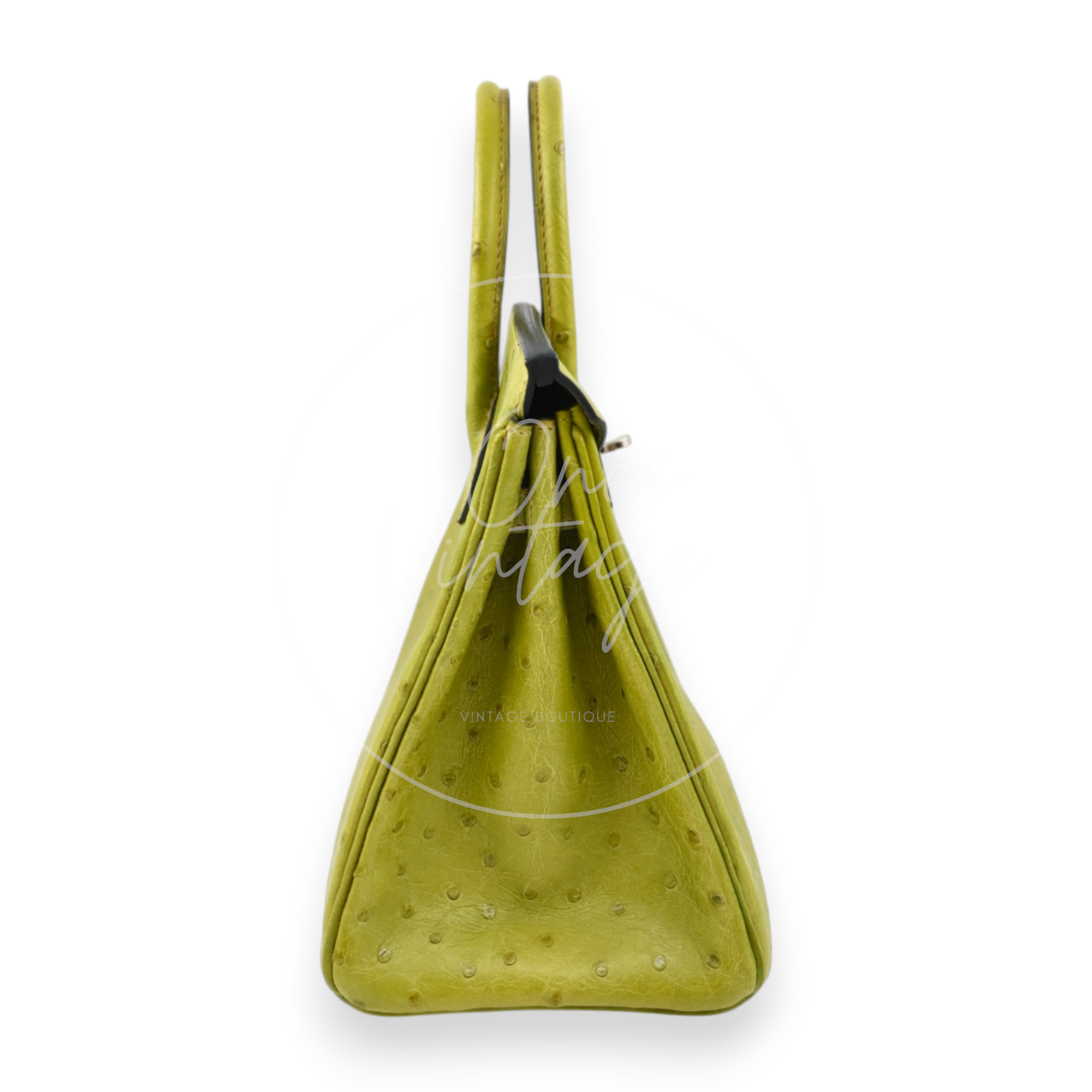 Hermes Birkin 25 Ostrich PHW Green Square J