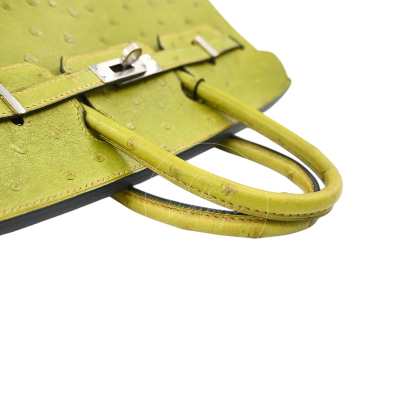 Hermes Birkin 25 Ostrich PHW Green Square J
