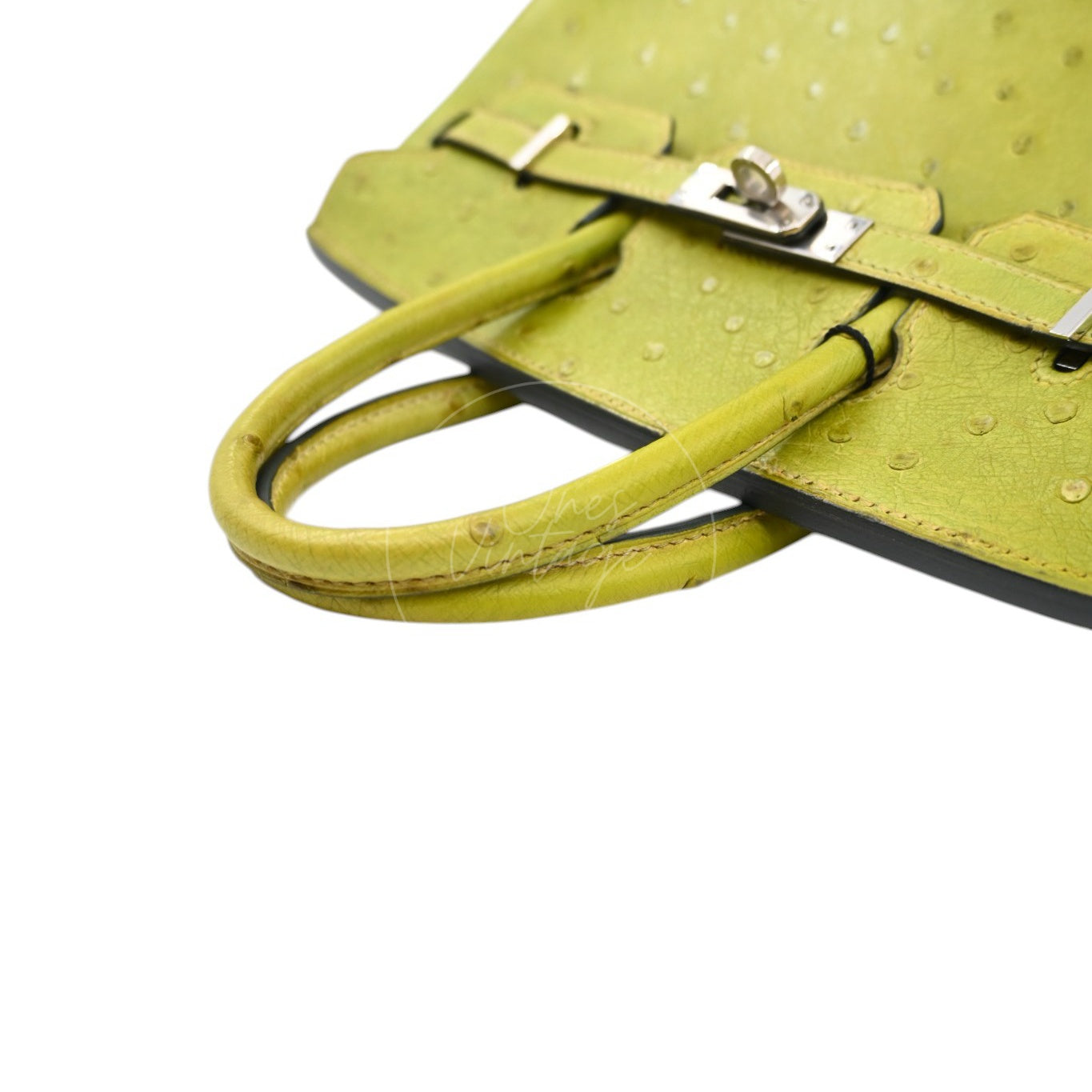 Hermes Birkin 25 Ostrich PHW Green Square J