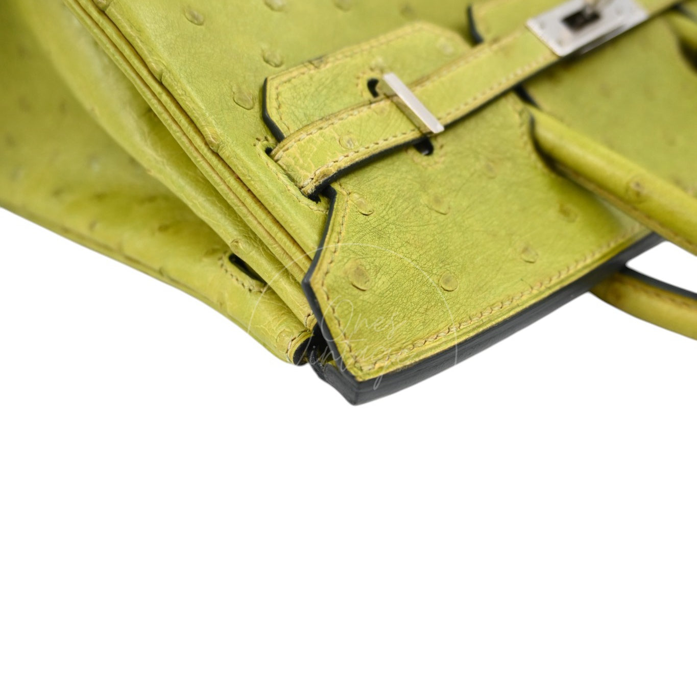 Hermes Birkin 25 Ostrich PHW Green Square J