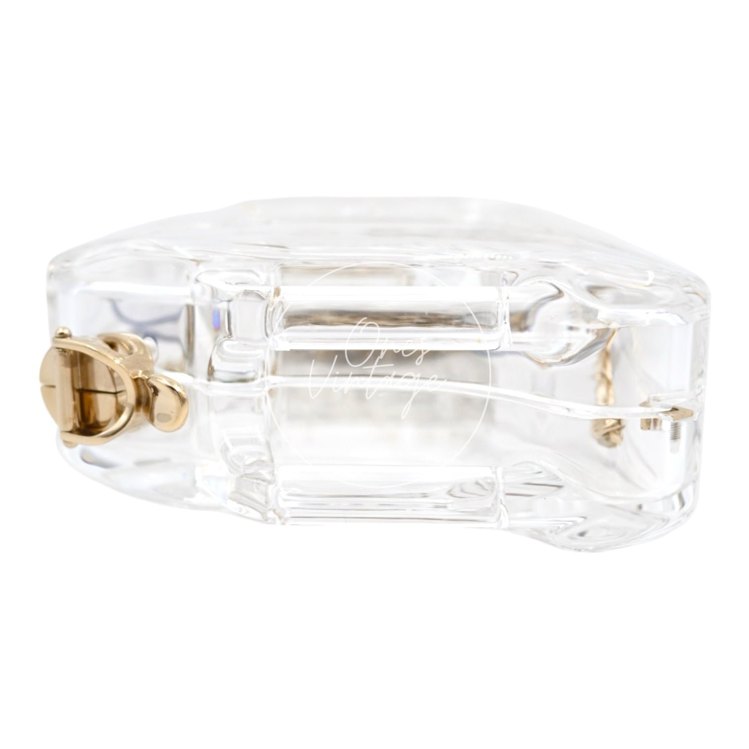 [Pre-owned] Chanel Gasoline Transparent Evening Clutch Bag