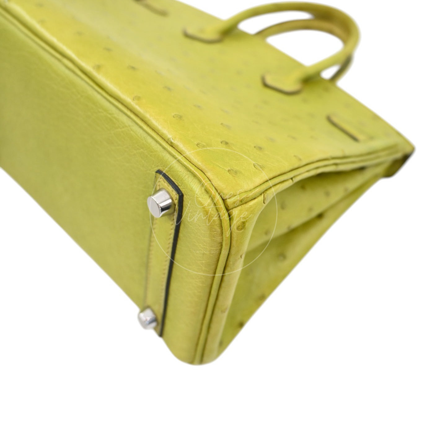 Hermes Birkin 25 Ostrich PHW Green Square J