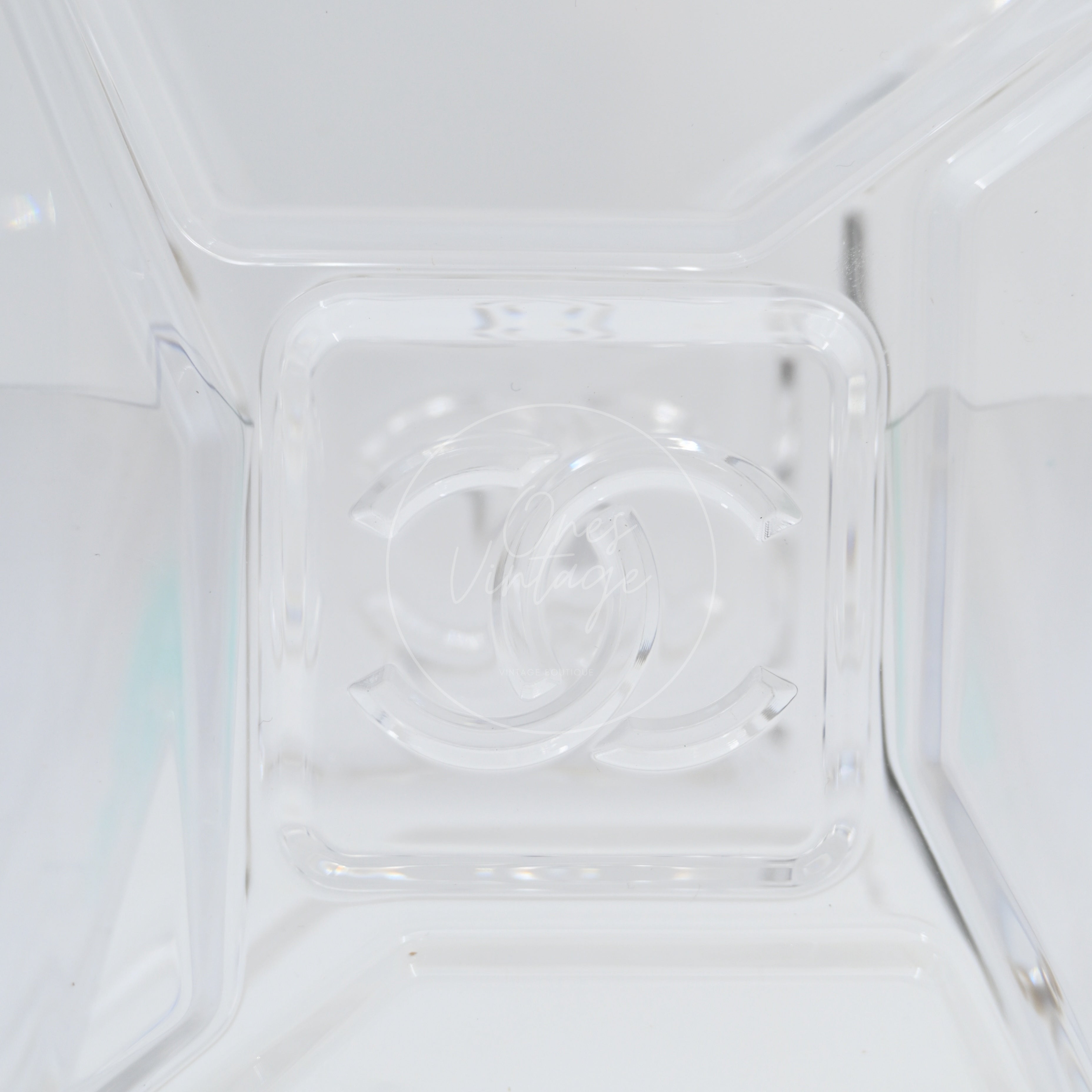 [Pre-owned] Chanel Gasoline Transparent Evening Clutch Bag