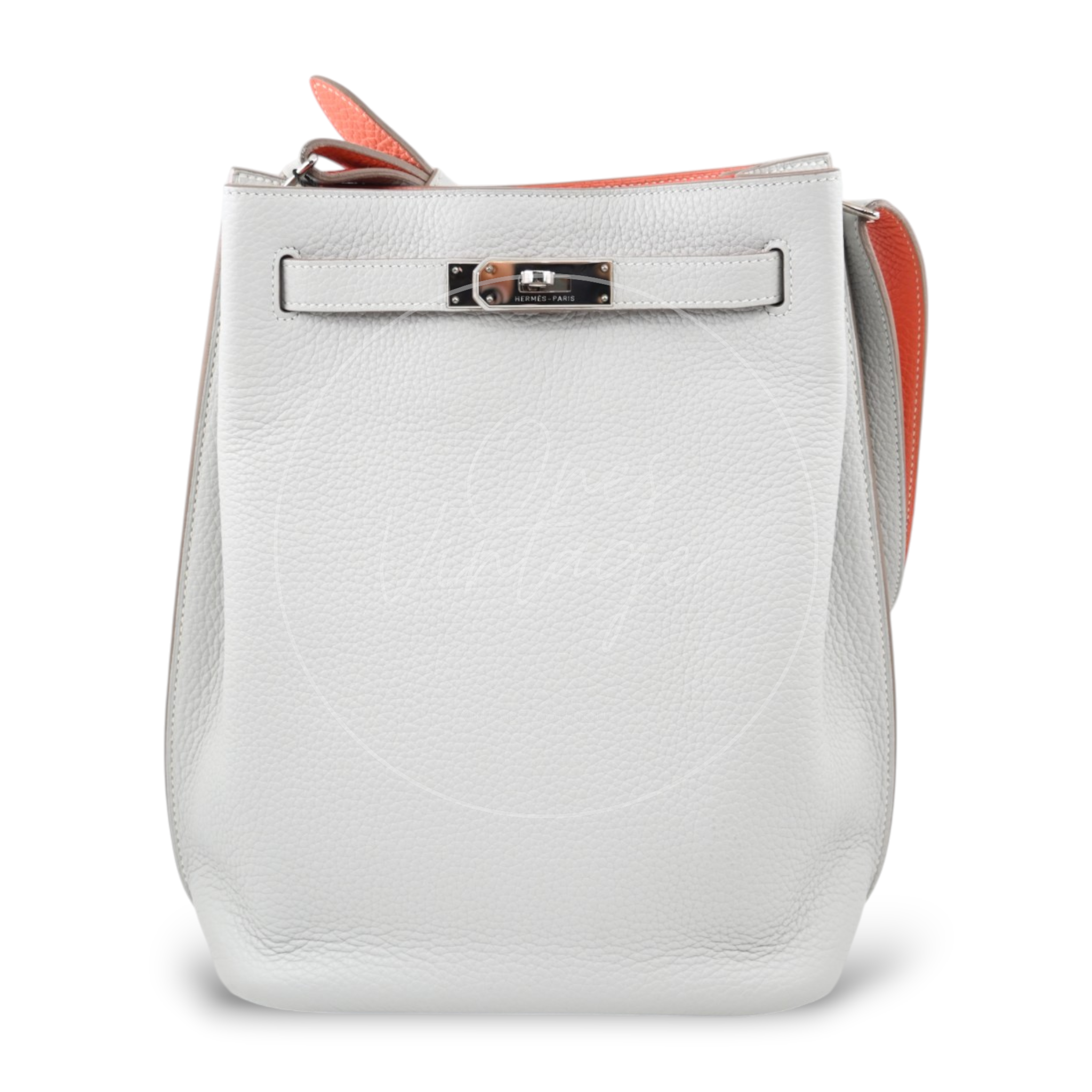 Hermes So Kelly 22 PHW Square Q Gris Pearl