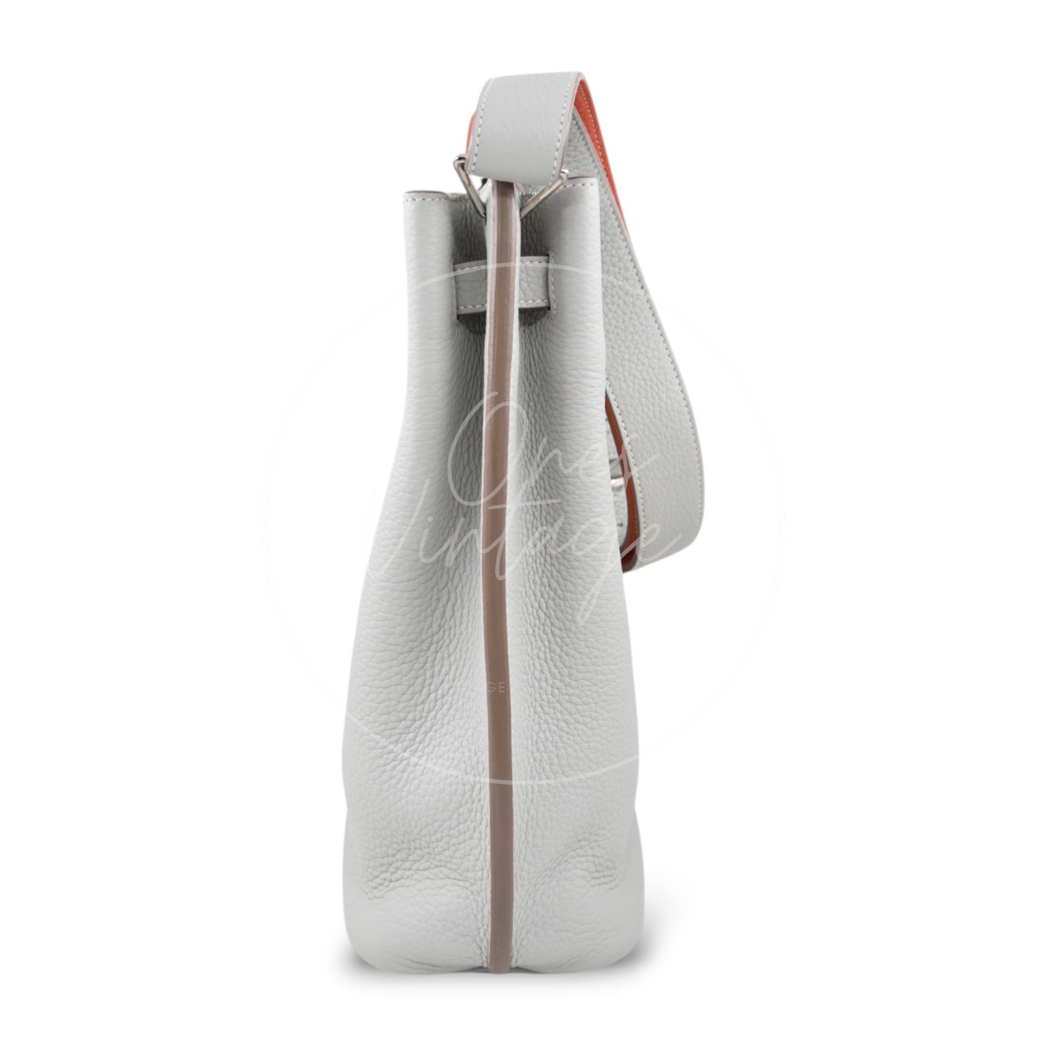 Hermes So Kelly 22 PHW Square Q Gris Pearl