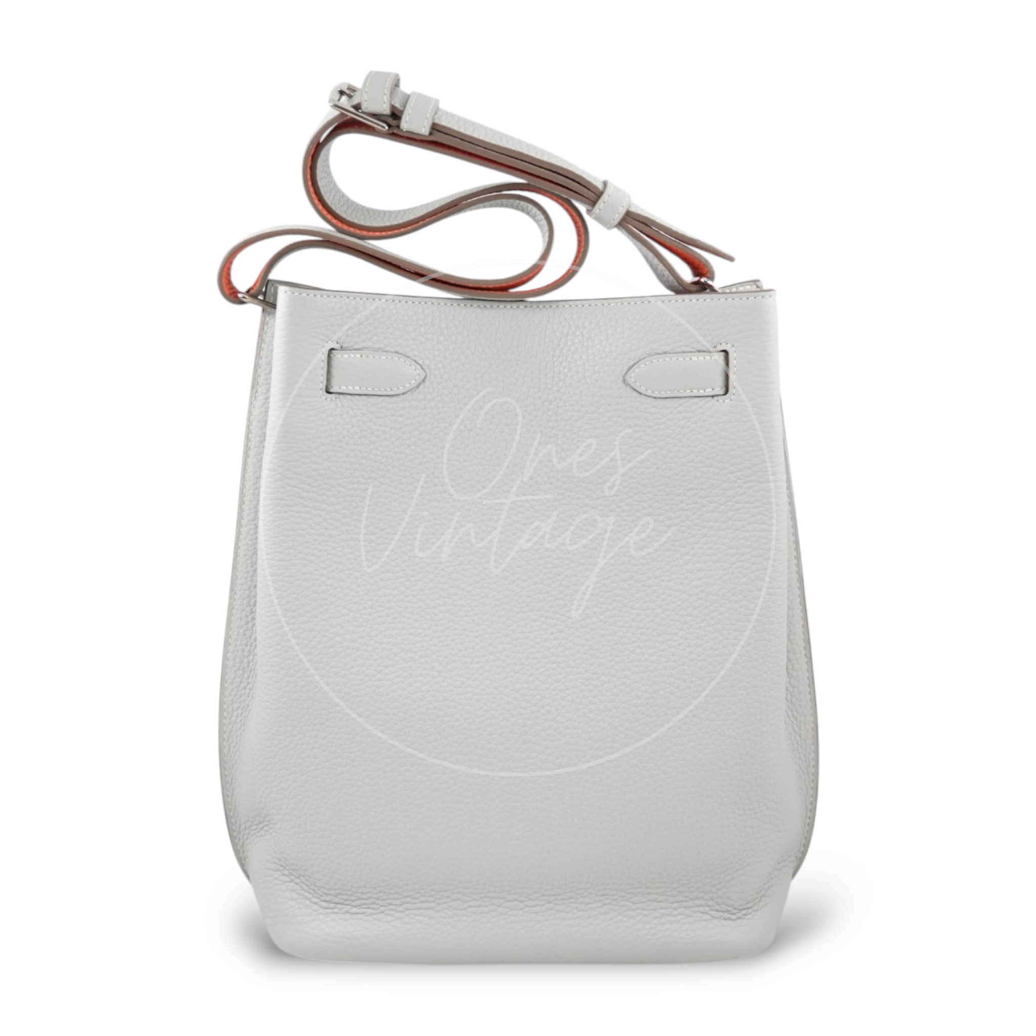 Hermes So Kelly 22 PHW Square Q Gris Pearl
